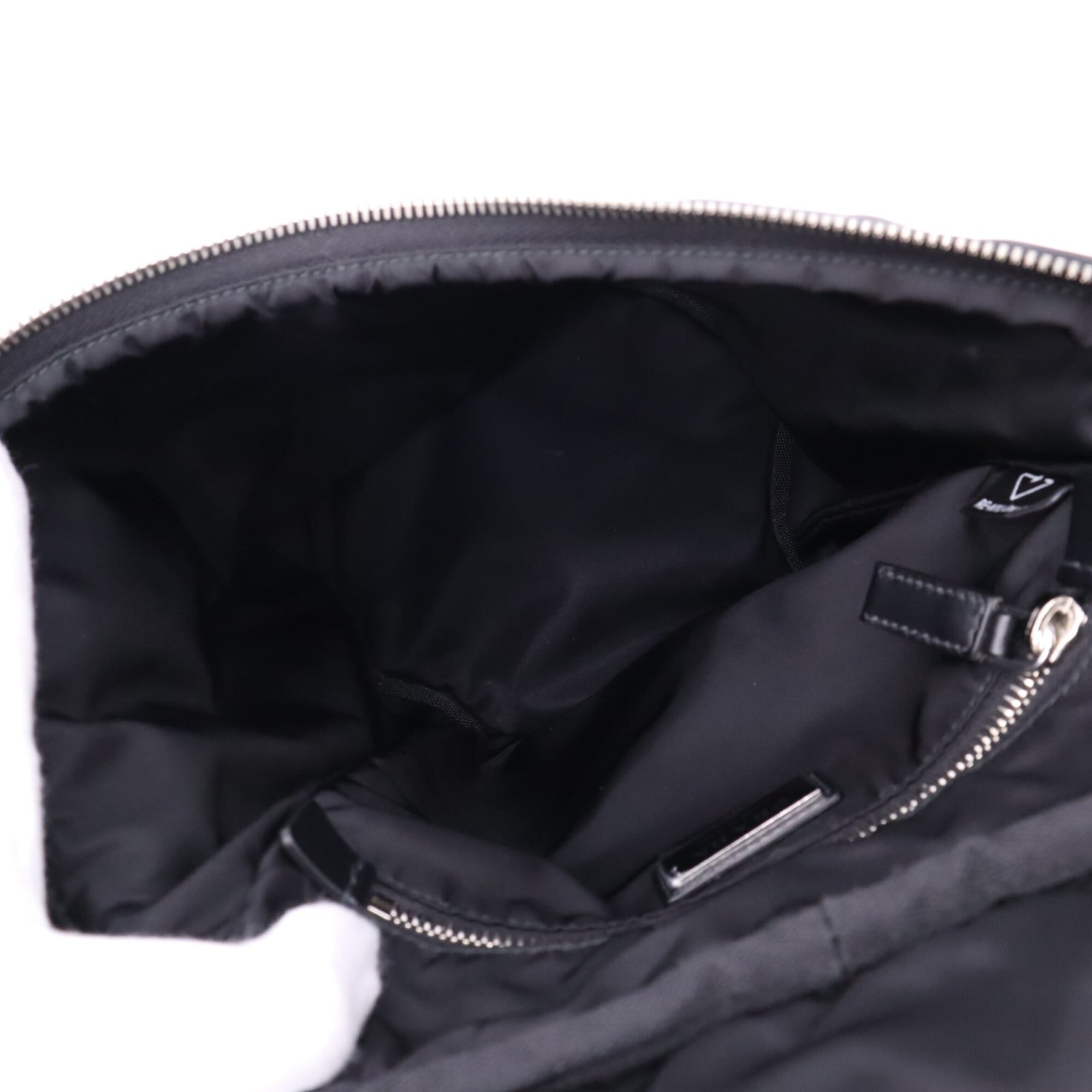 Prada Black Nylon Leather Shoulder Bag (Pre-Owned)
