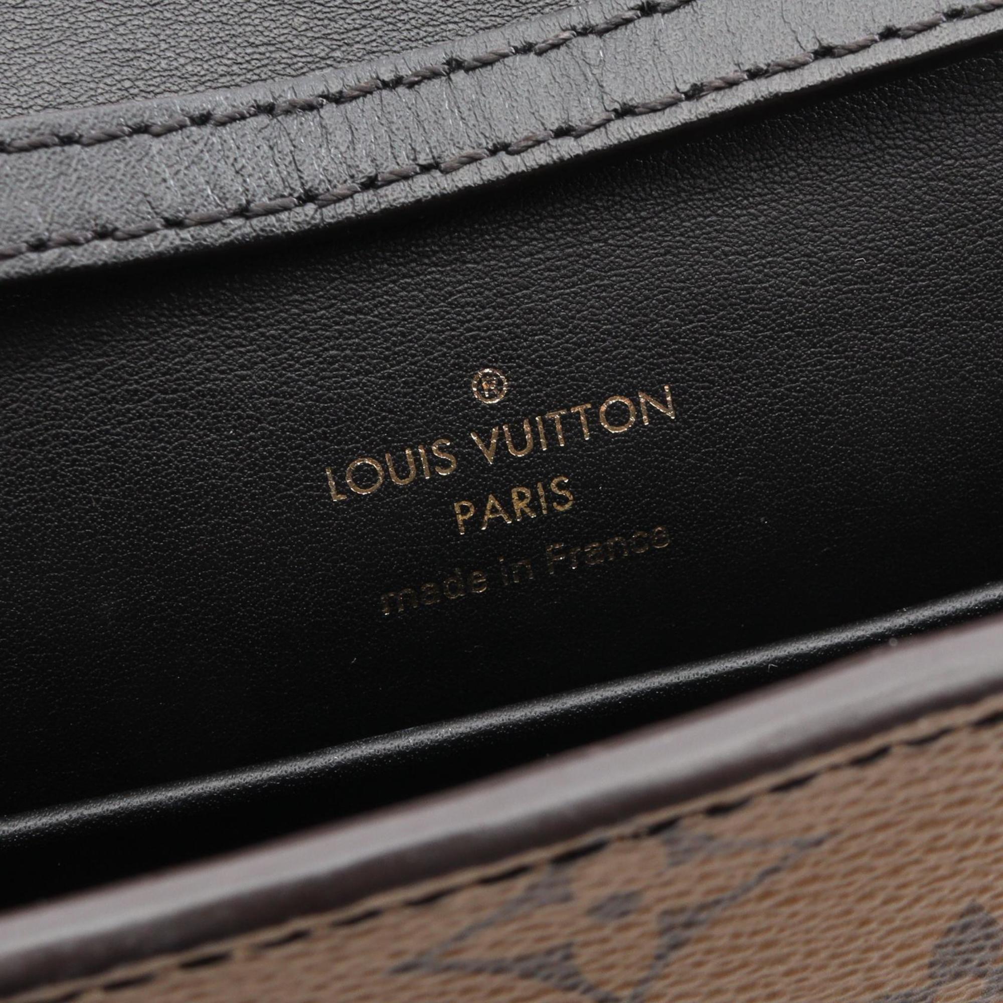 Louis Vuitton Black Brown Coated Canvas Pvc Leather Pochette Shoulder Bag (Pre-Owned)