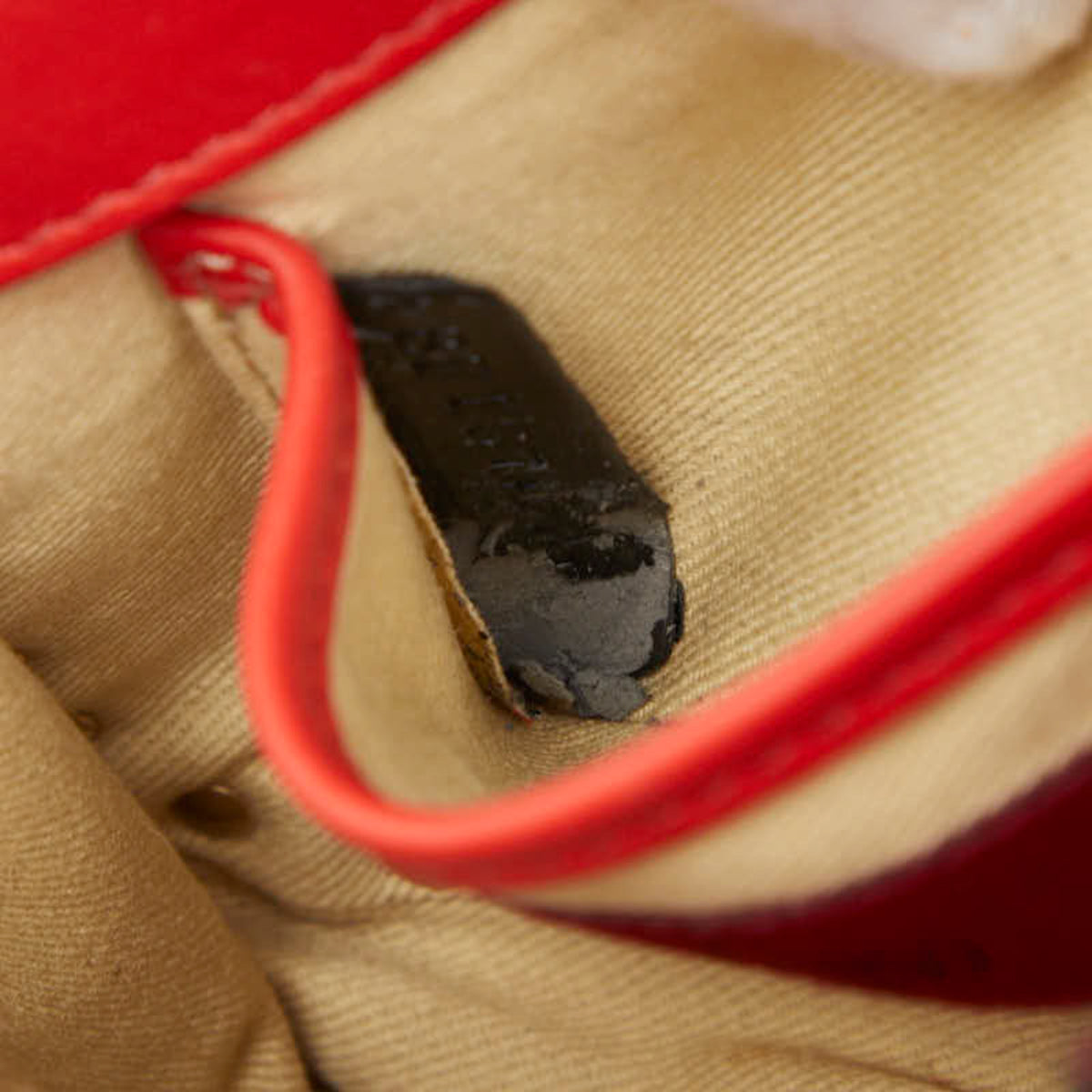 Valentino Red Color Leather Shoulder Bag (Pre-Owned)