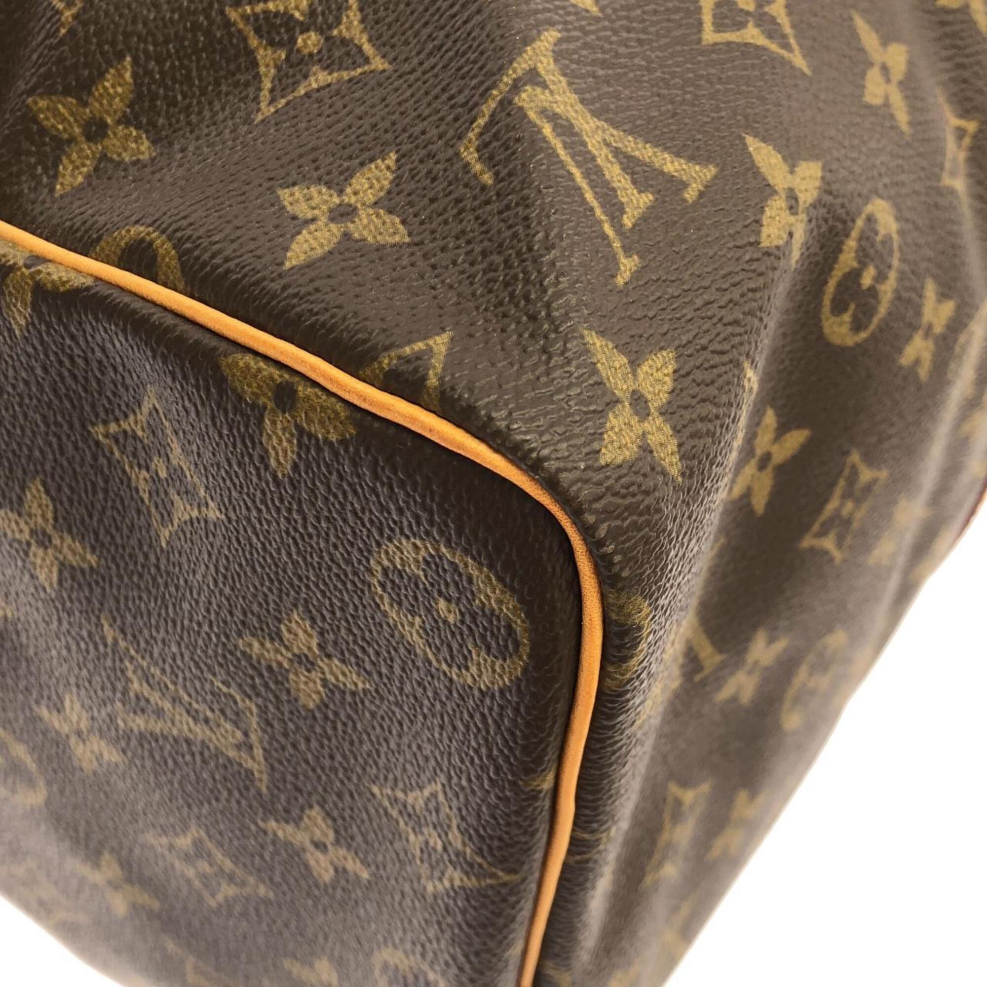 Louis Vuitton Marron Coated Canvas Boston Bag (Pre-Owned)