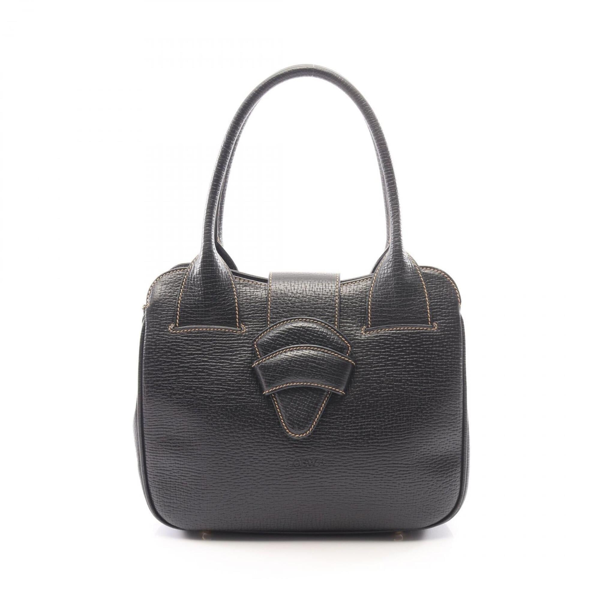Loewe Black Leather Handbag Shoulder Bag (Pre-Owned)
