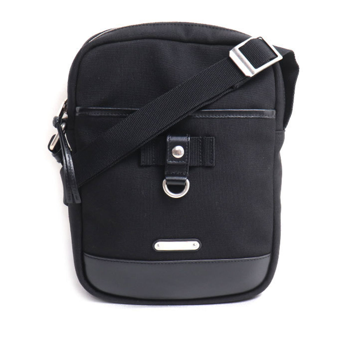 Saint Laurent Black Canvas Leather Shoulder Bag (Pre-Owned)