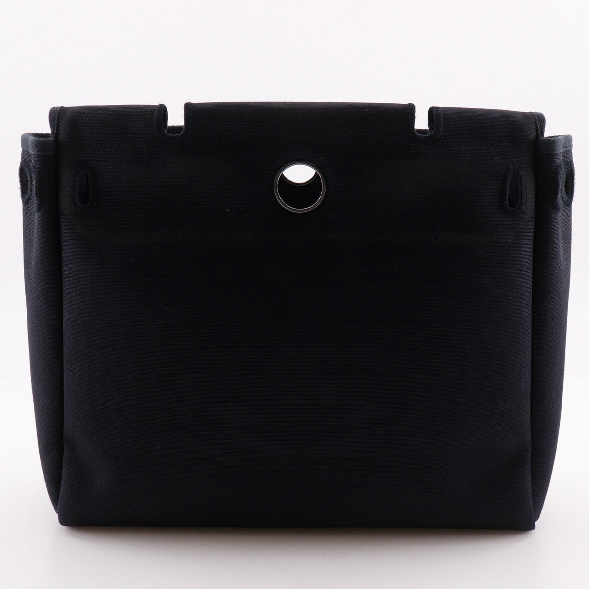 Hermes Her Bag Beige Black Toile H Shoulder Bag (Pre-Owned)