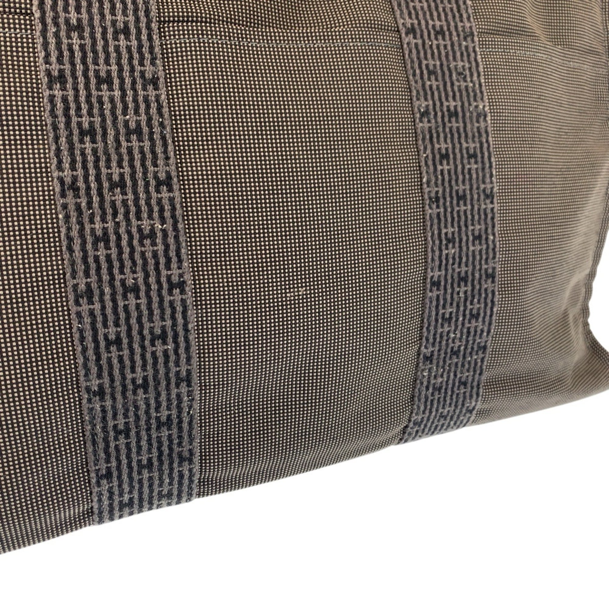 Hermes Gray Polyamide Polyester Handbag Tote Bag (Pre-Owned)