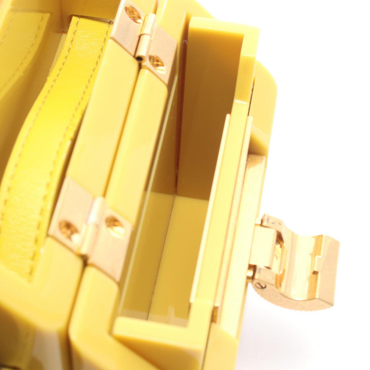 Bottega Veneta Yellow Leather Plastic Handbag Shoulder Bag (Pre-Owned)