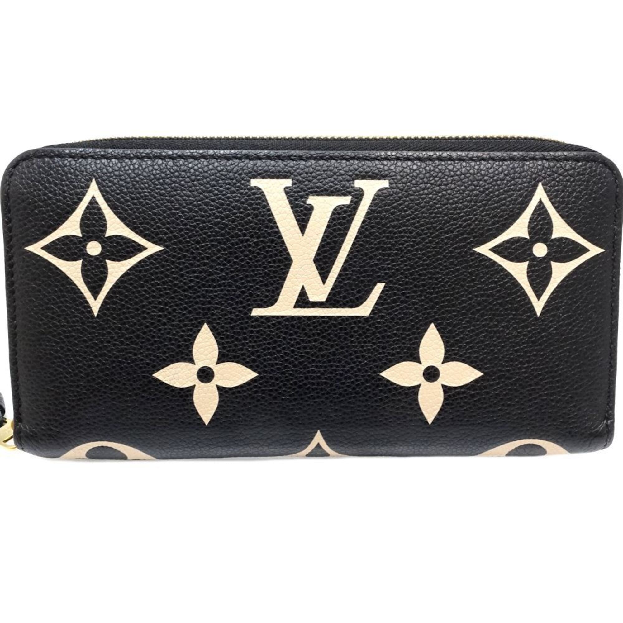 Louis Vuitton Monogram Empreinte Beige Black Monogram Empreinte Long Wallet (Bi-Fold) (Pre-Owned)