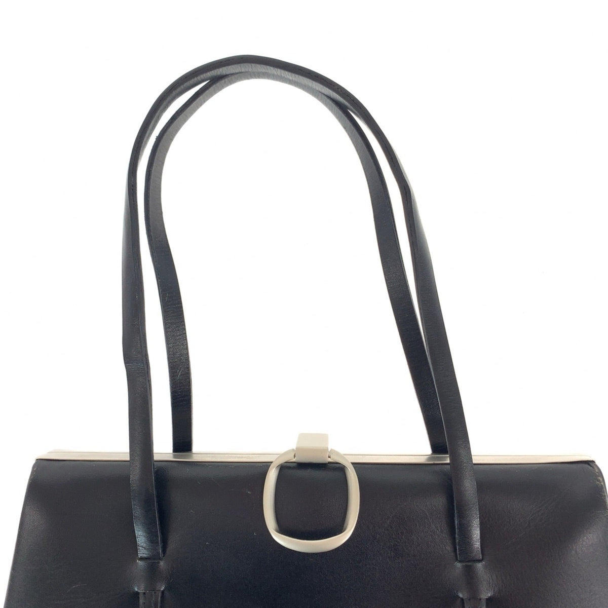 Loewe Black Leather Handbag Shoulder Bag Tote Bag (Pre-Owned)