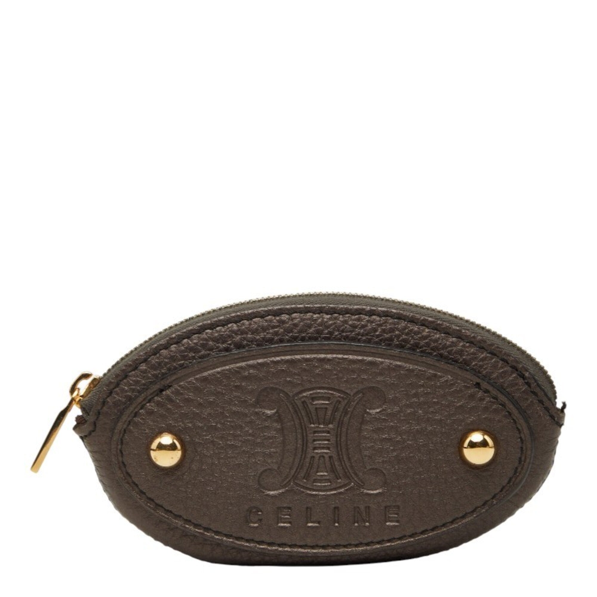 Celine Brown Leather Coin Purse/Coin Case (Pre-Owned)