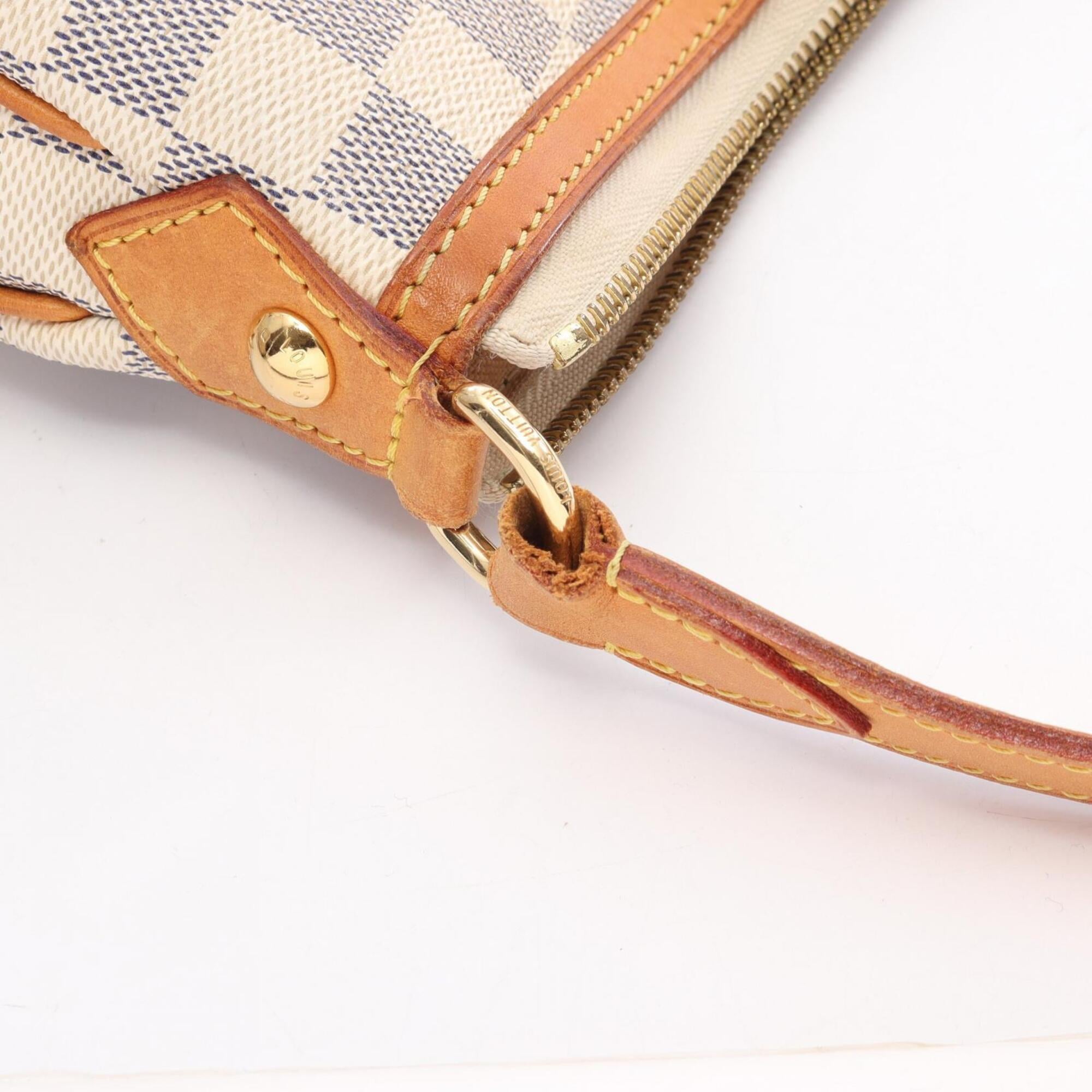 Louis Vuitton White Pvc Coated Canvas Leather Handbag Shoulder Bag (Pre-Owned)