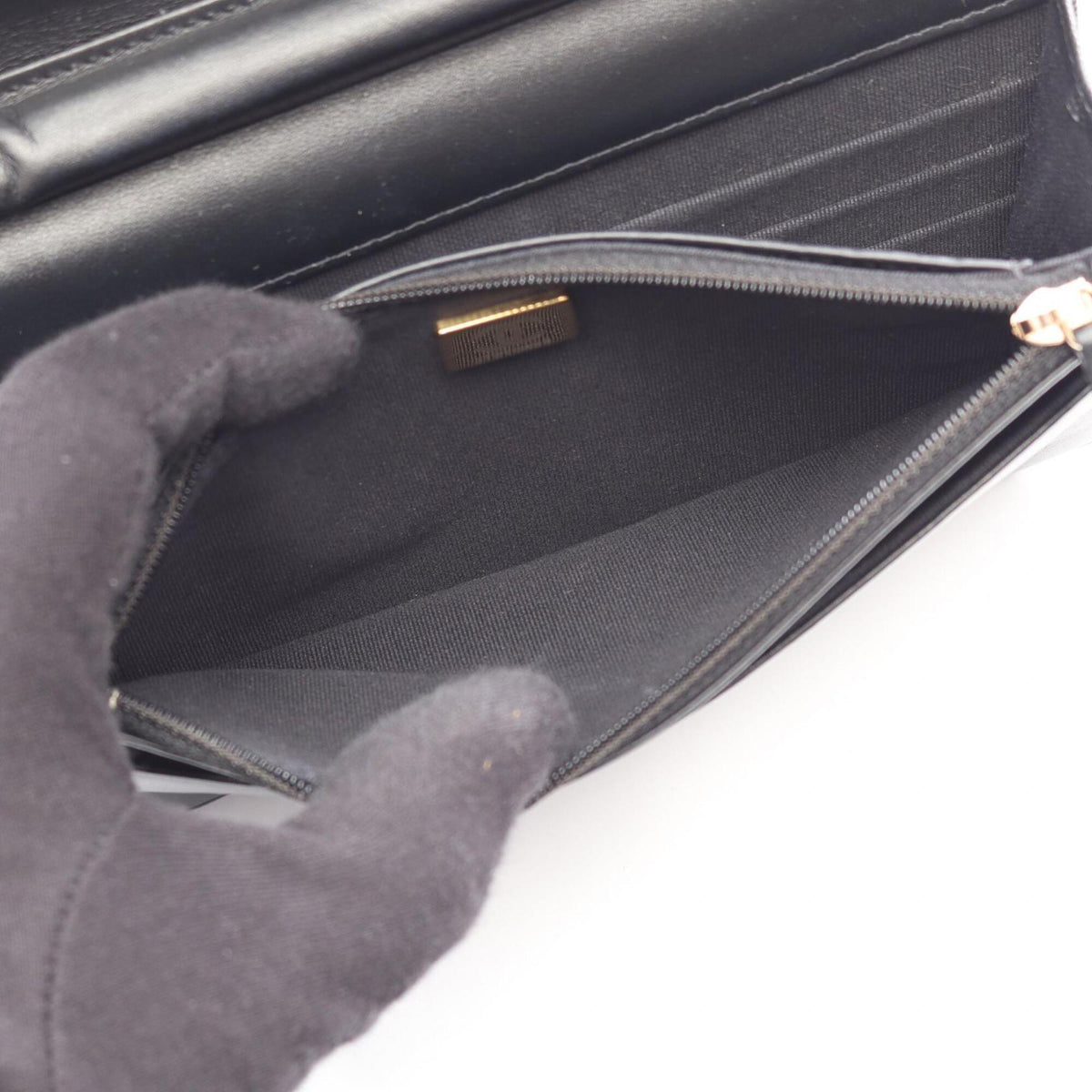 Chanel Black Grained Calfskin Handbag Shoulder Bag (Pre-Owned)
