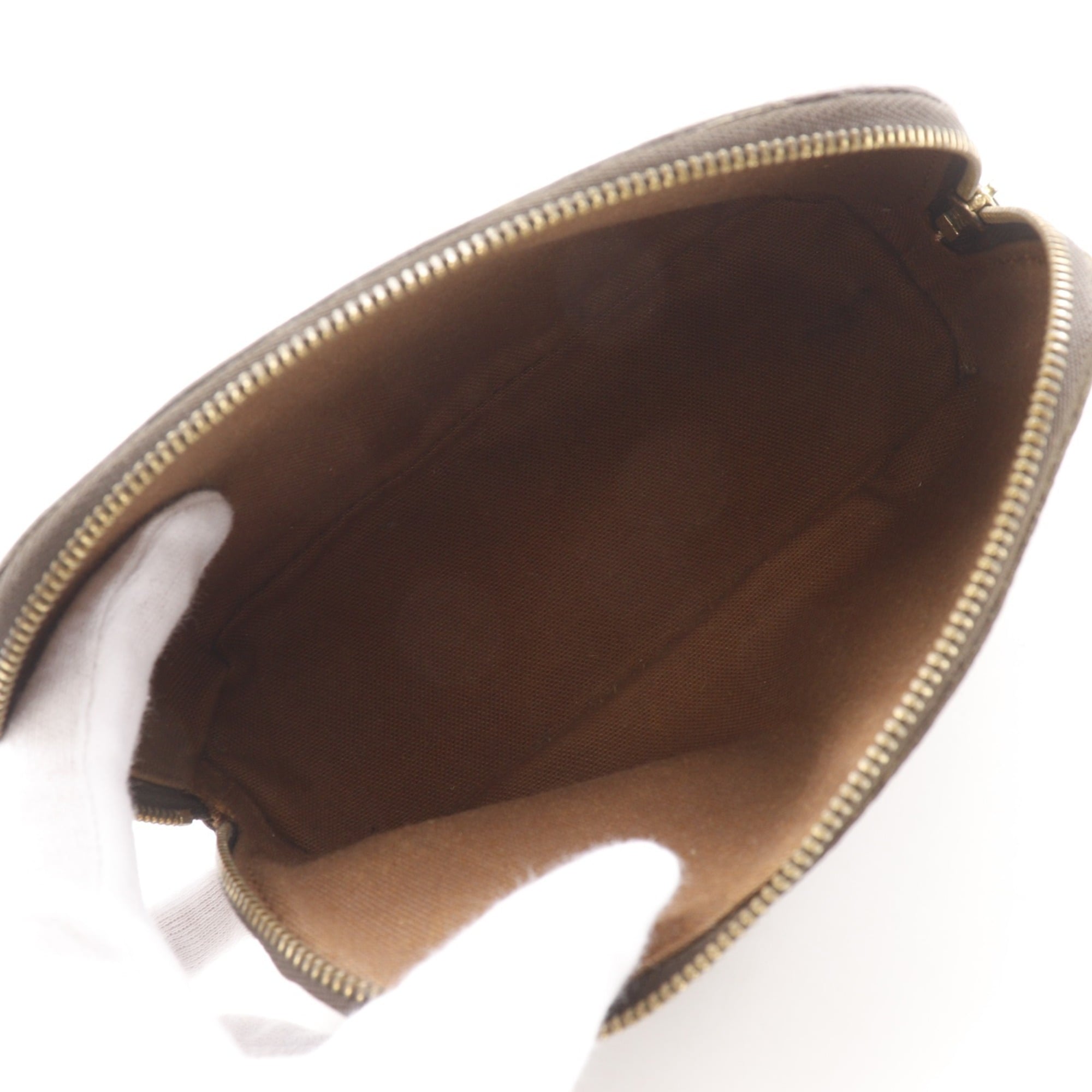 Louis Vuitton Brown Monogram Leather Pouch (Pre-Owned)