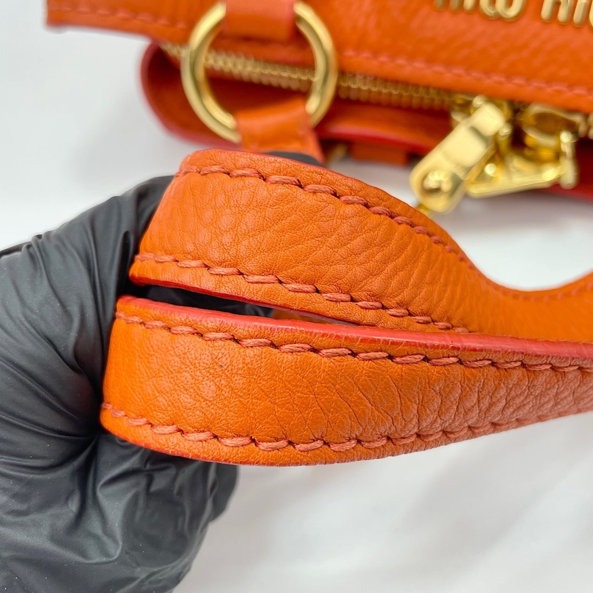 Miu Miu Orange Handbag Shoulder Bag (Pre-Owned)