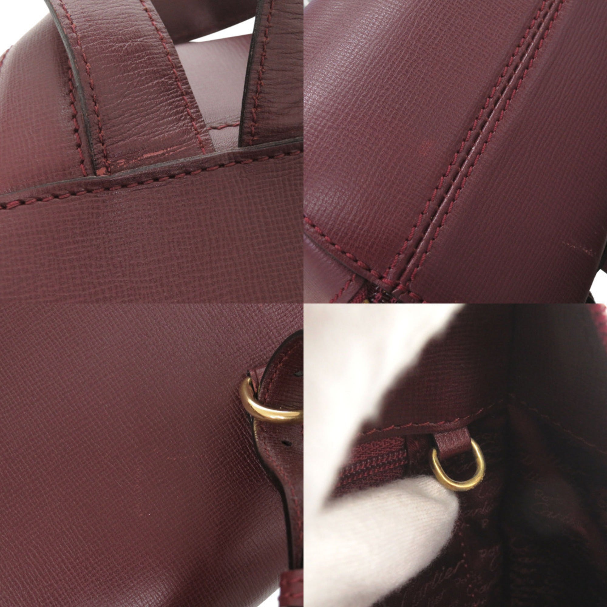 Cartier Bordeaux Leather Backpack (Pre-Owned)