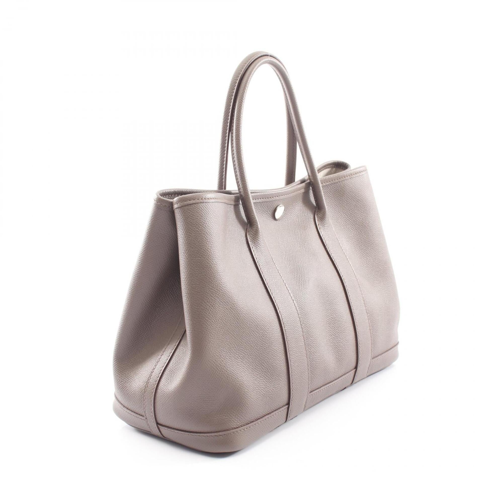 Hermes Garden Beige Epsom Leather Handbag Tote Bag (Pre-Owned)