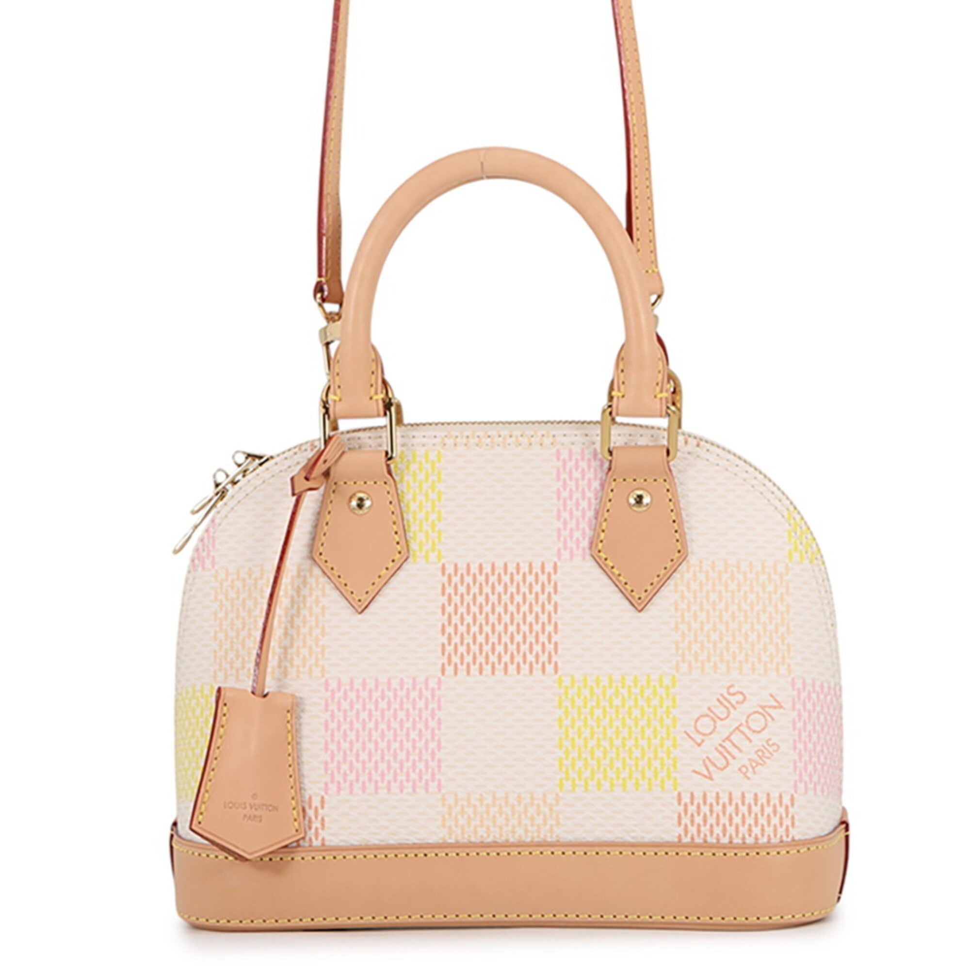 Louis Vuitton Damier Peach Yellow Handbag Shoulder Bag (Pre-Owned)
