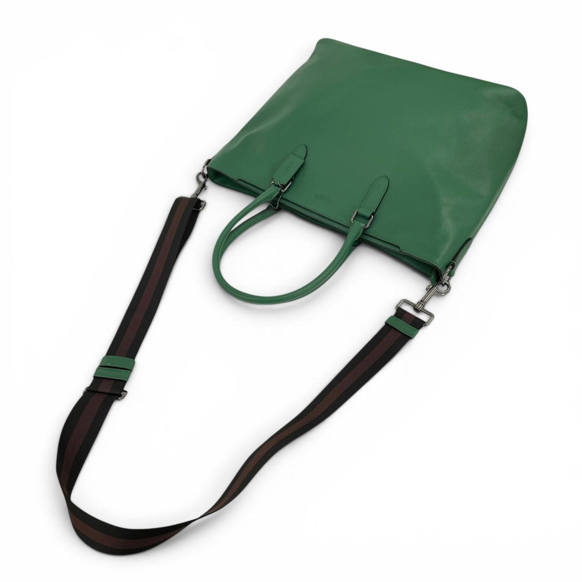 Coach Green Leather Tote Bag (Pre-Owned)