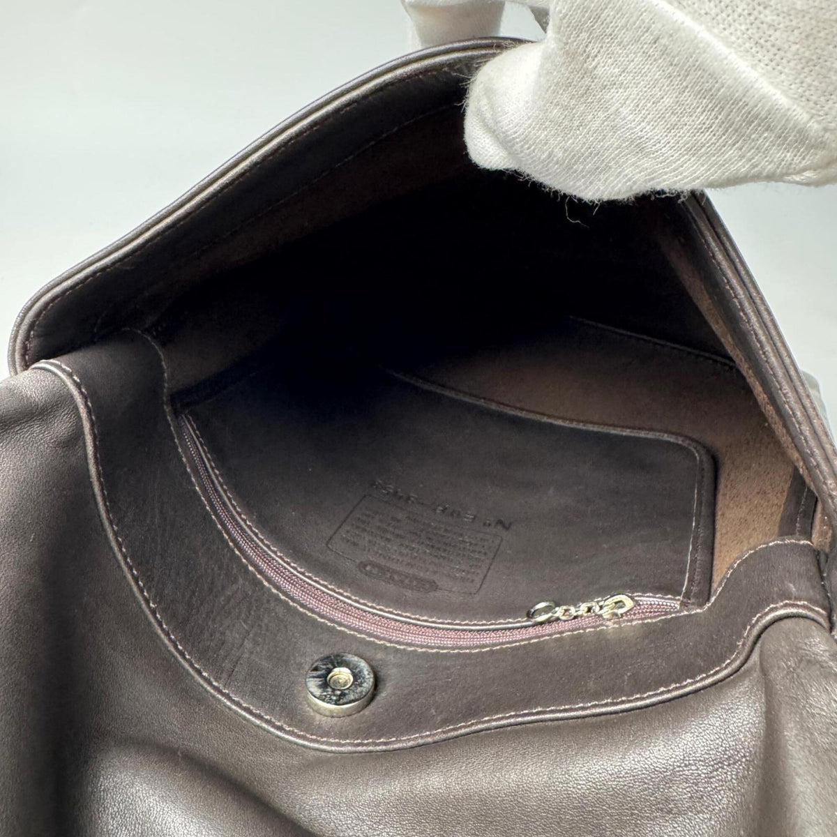 Coach Dark Brown Leather Shoulder Bag (Pre-Owned)