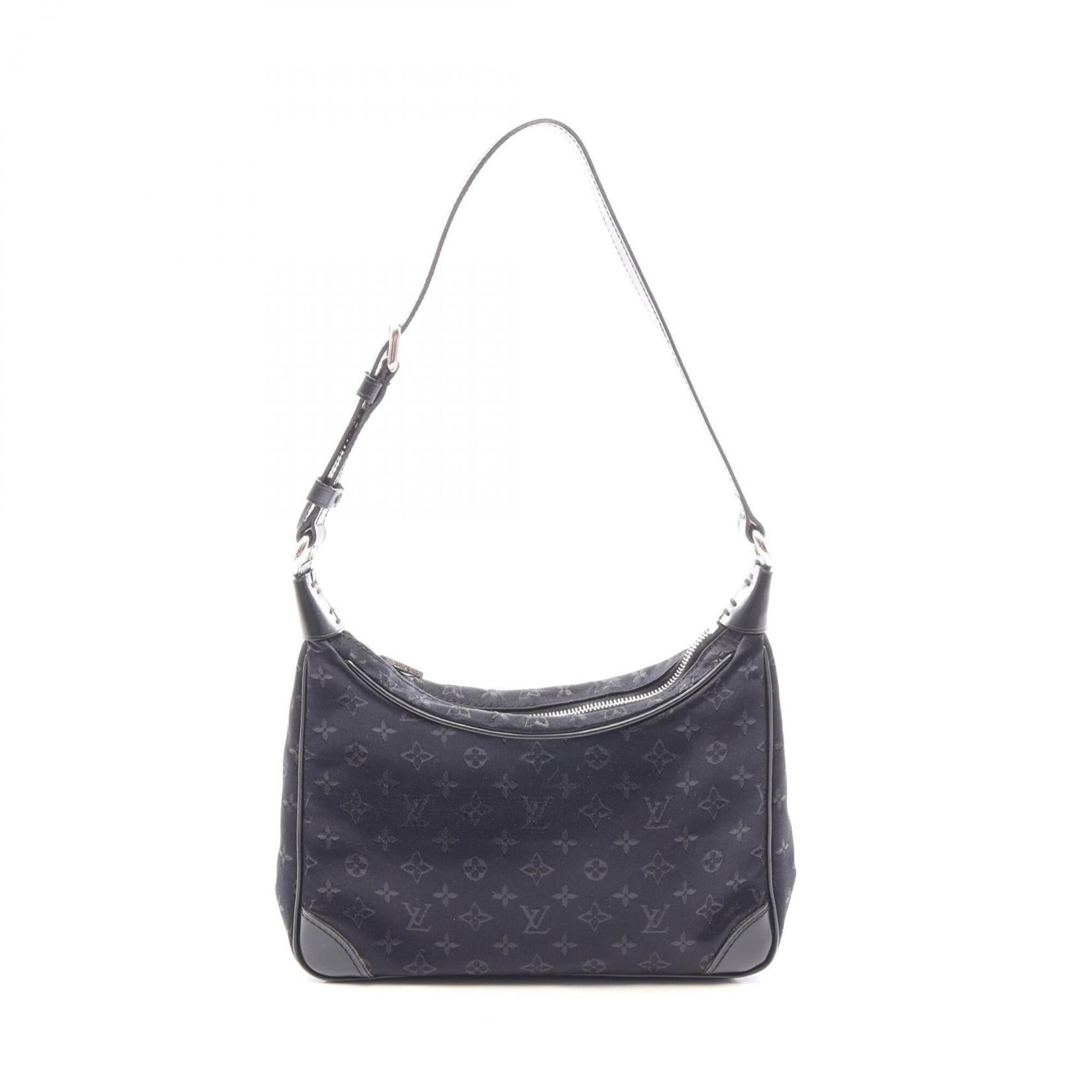Louis Vuitton Black Noir Fabric Leather Handbag (Pre-Owned)