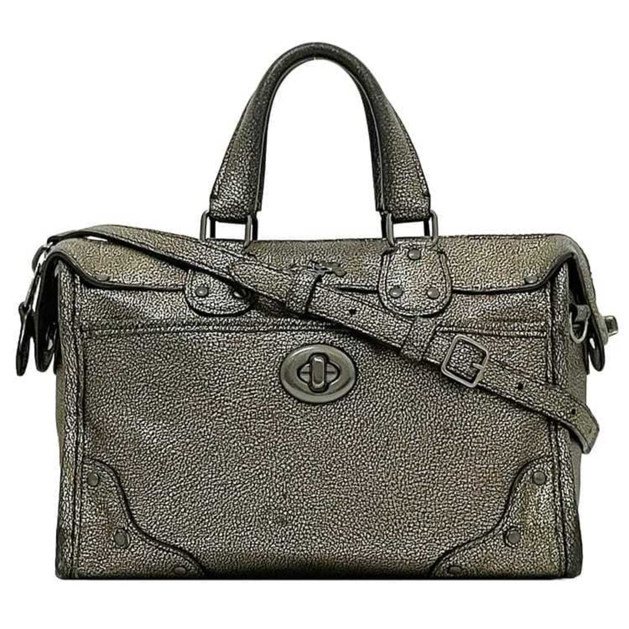 Coach Gold Leather Handbag Shoulder Bag (Pre-Owned)