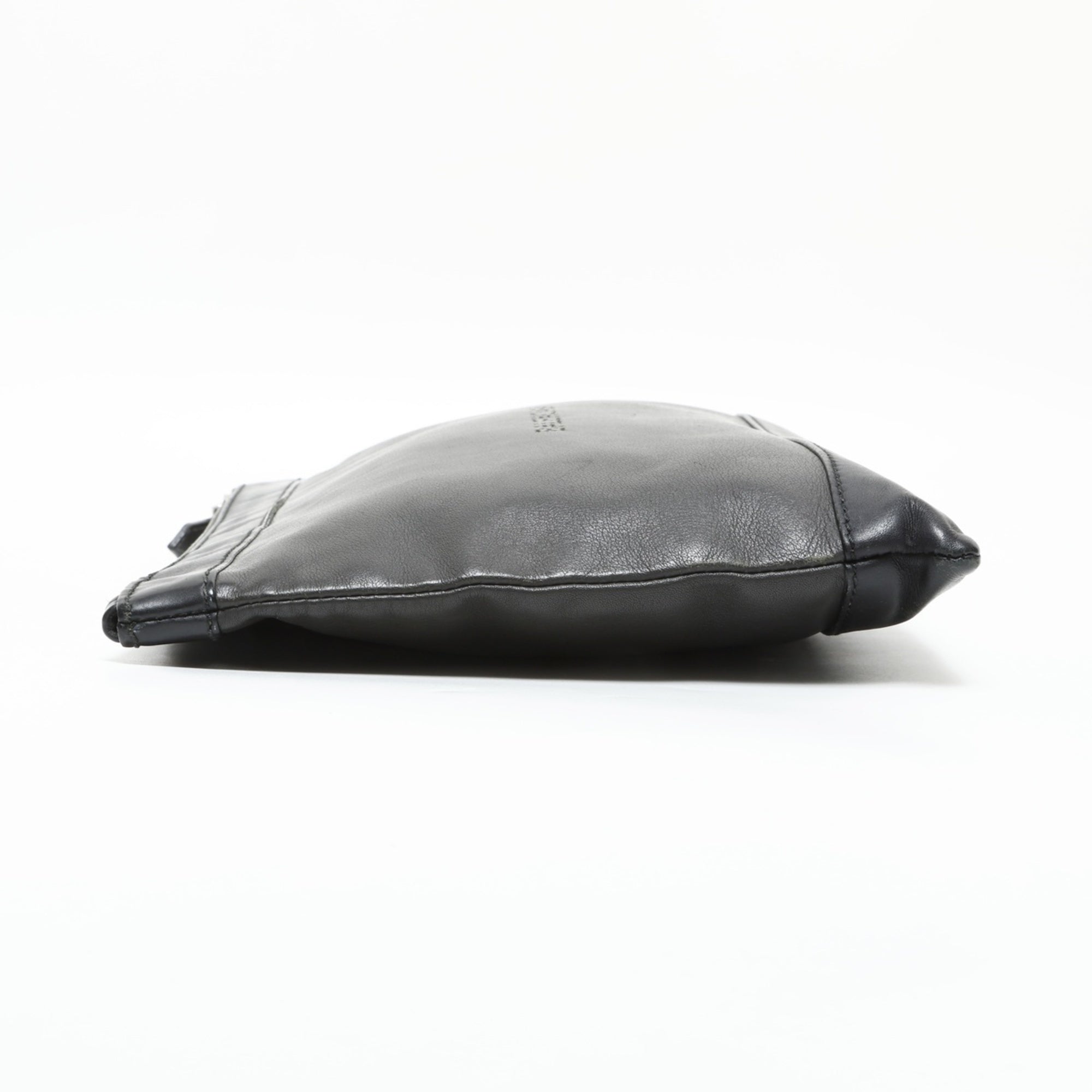 Balenciaga Black Leather Clutch Bag (Pre-Owned)