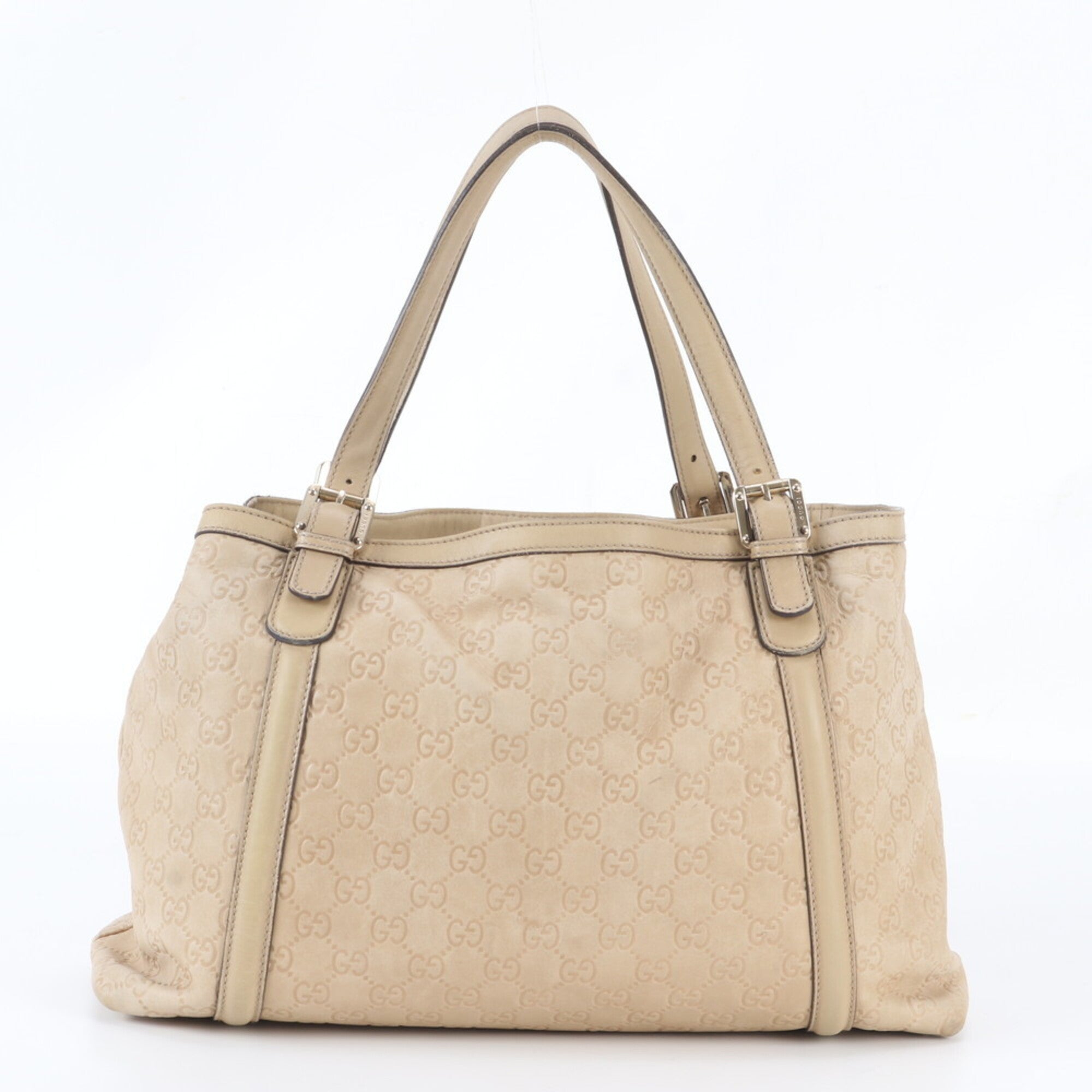 Gucci Brown Leather Handbag Shoulder Bag Tote Bag (Pre-Owned)