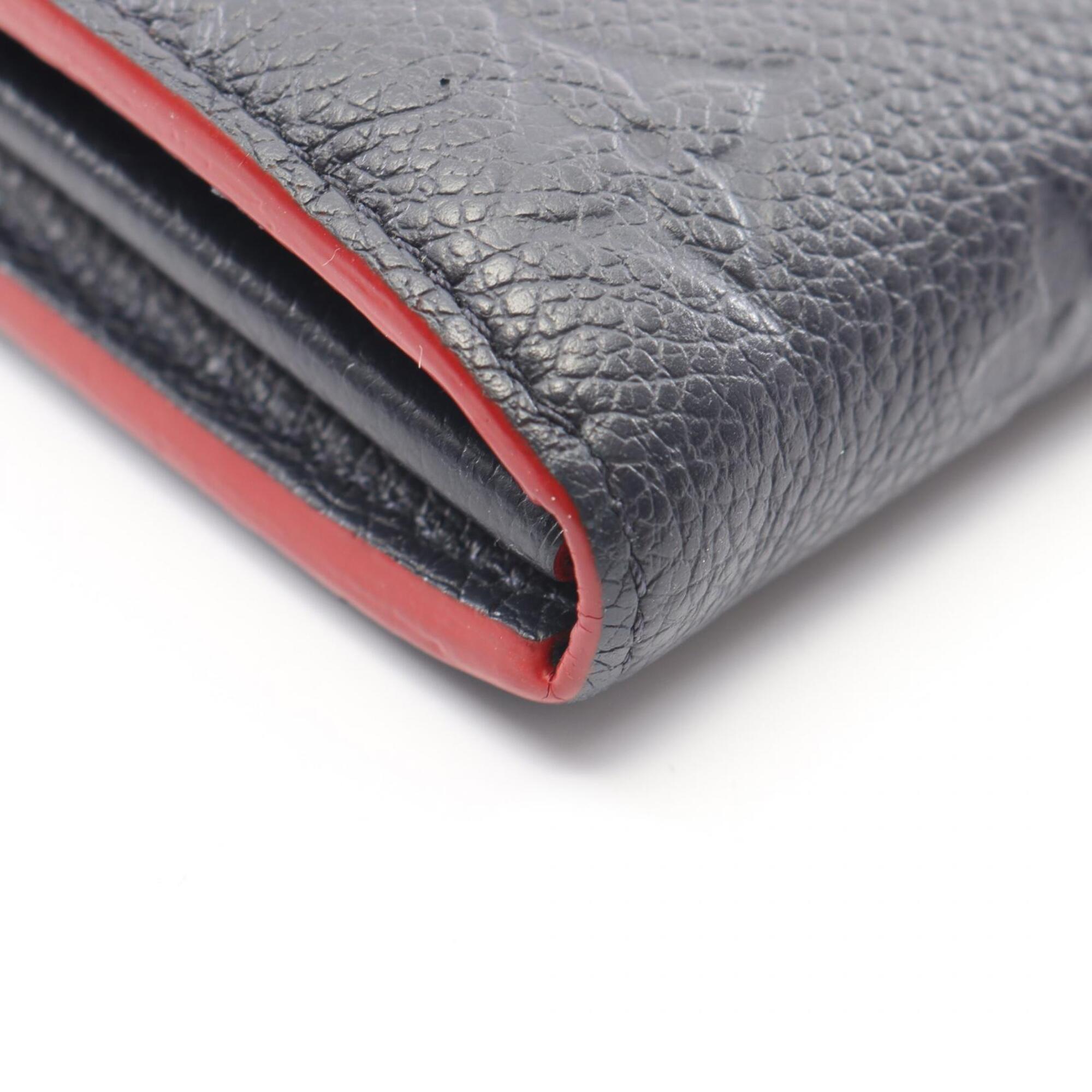 Louis Vuitton Marine Rouge Navy Monogram Empreinte Leather Long Wallet (Bi-Fold) (Pre-Owned)