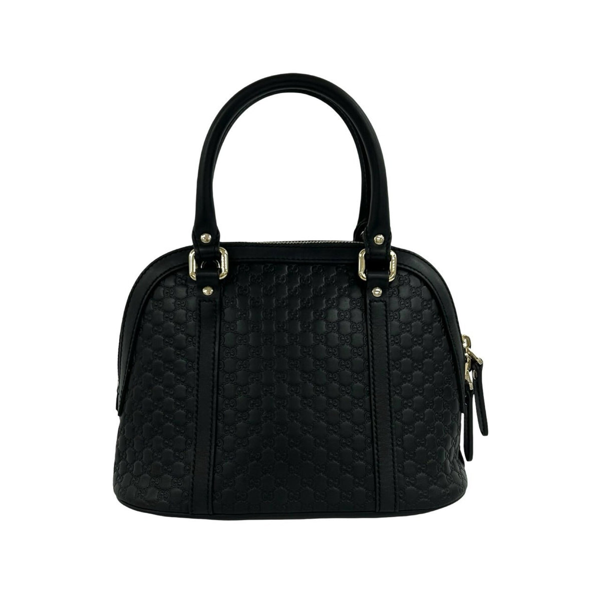 Gucci Black Leather Boston Bag Handbag Shoulder Bag (Pre-Owned)