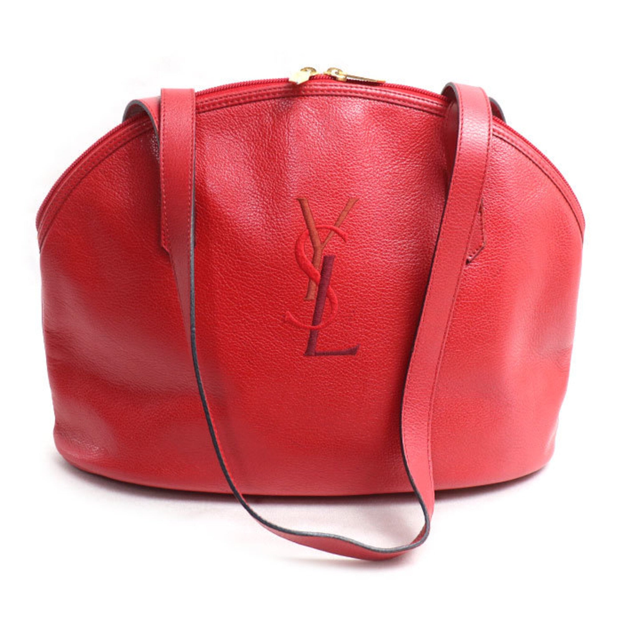 Saint Laurent Red Color Leather Tote Bag (Pre-Owned)
