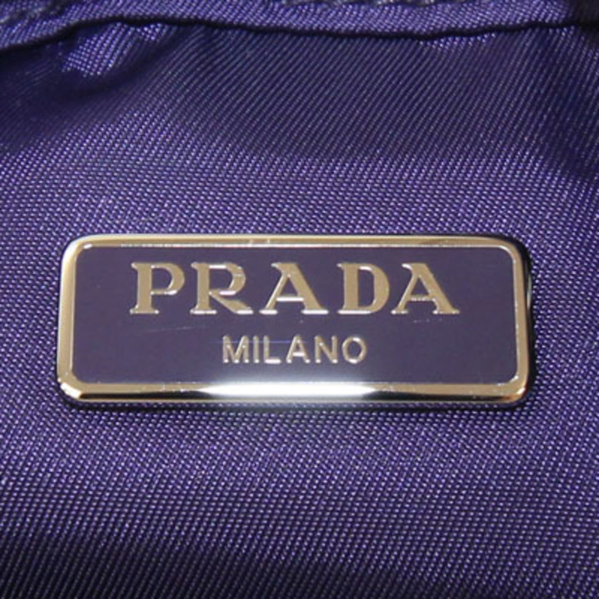 Prada Purple Nylon Leather Pouch (Pre-Owned)