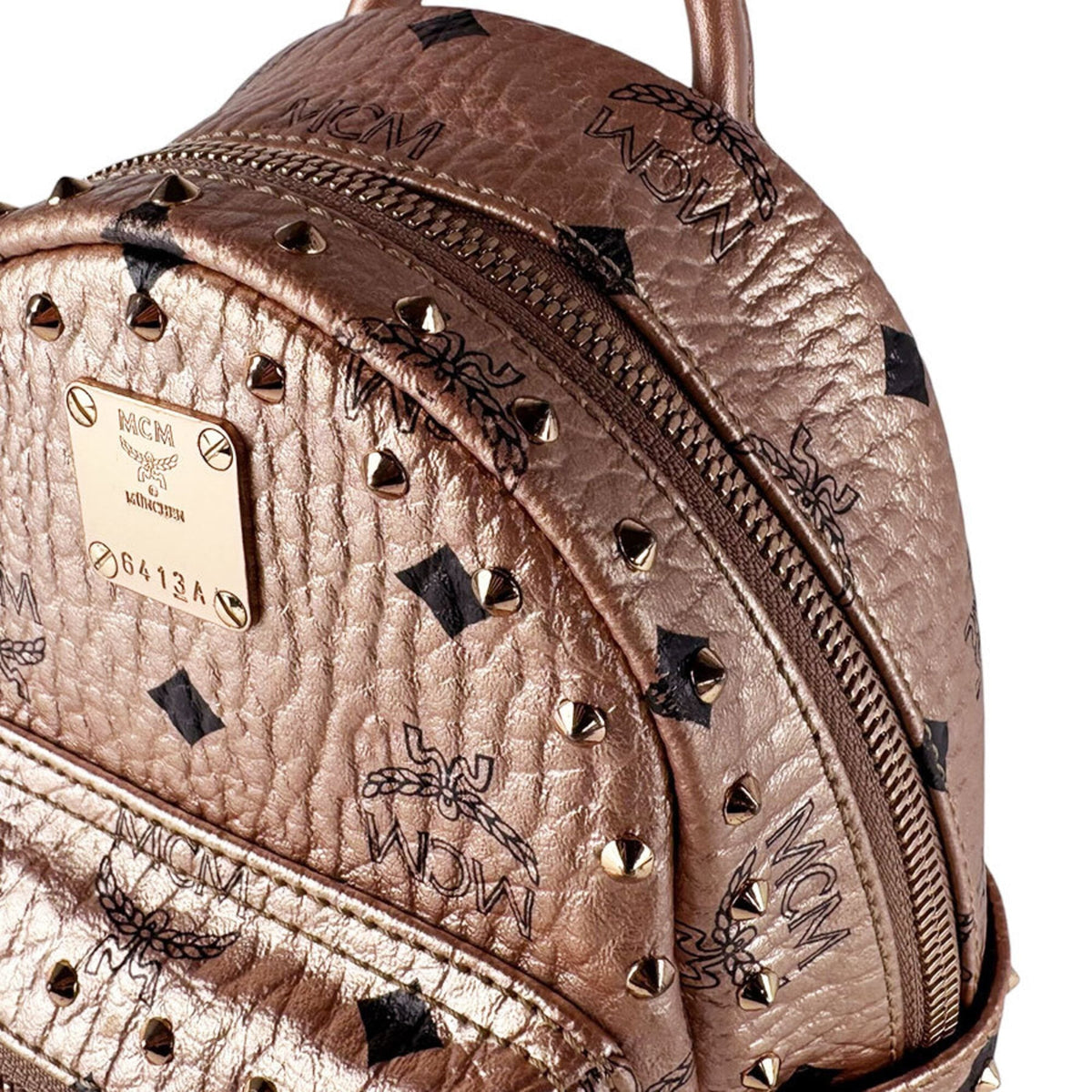 Mcm Pink Beige Leather Backpack (Pre-Owned)