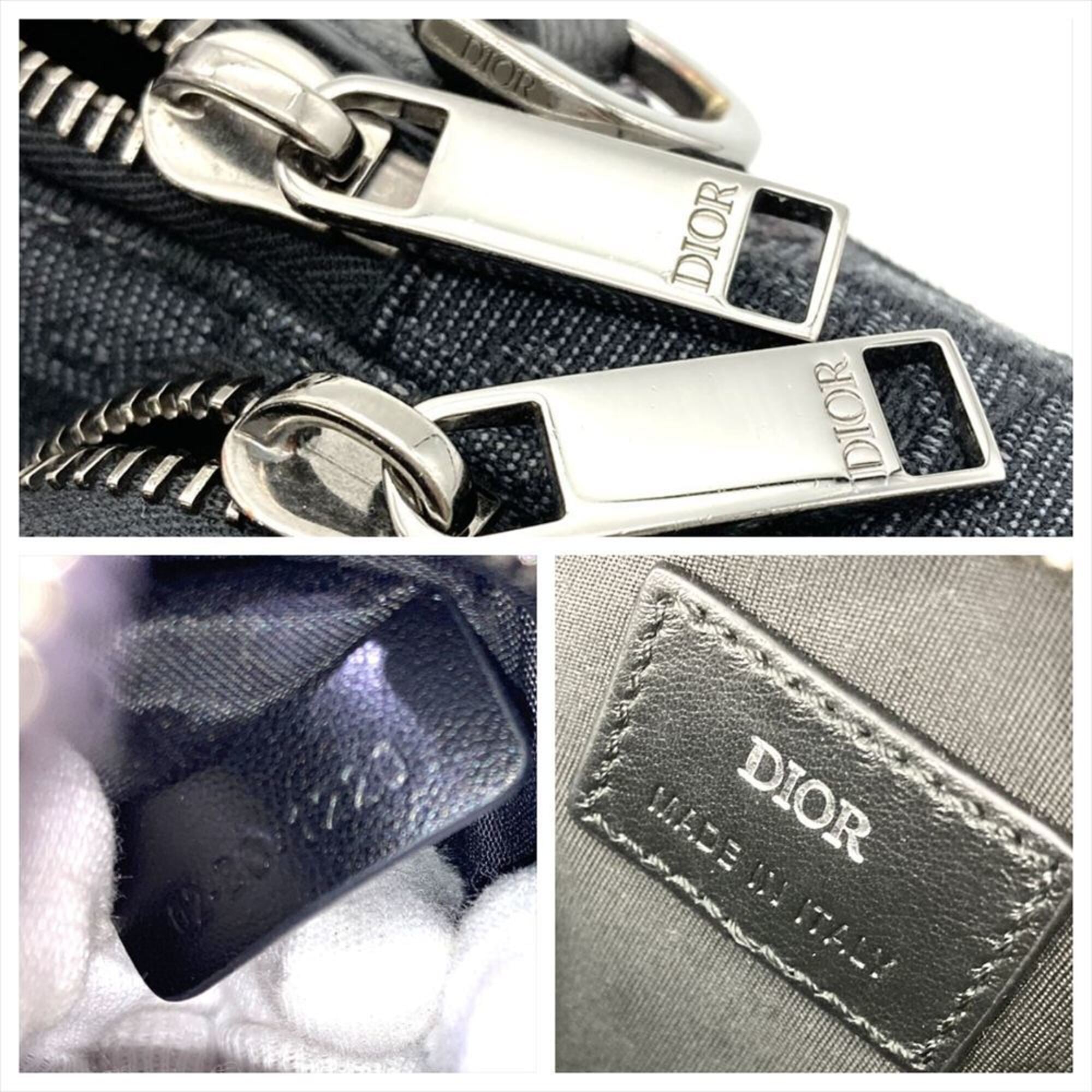 Christian Dior Black Canvas Pouch Shoulder Bag (Pre-Owned)