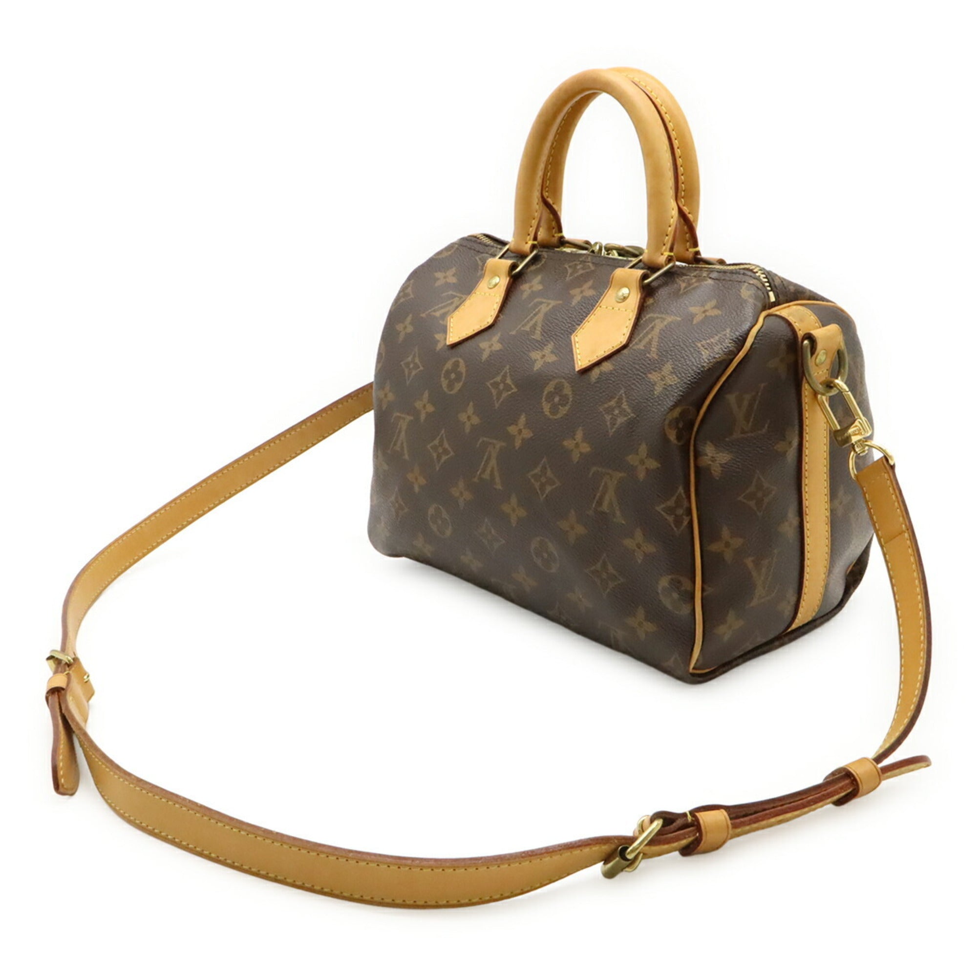 Louis Vuitton Brown Monogram Canvas Boston Bag Handbag Shoulder Bag (Pre-Owned)