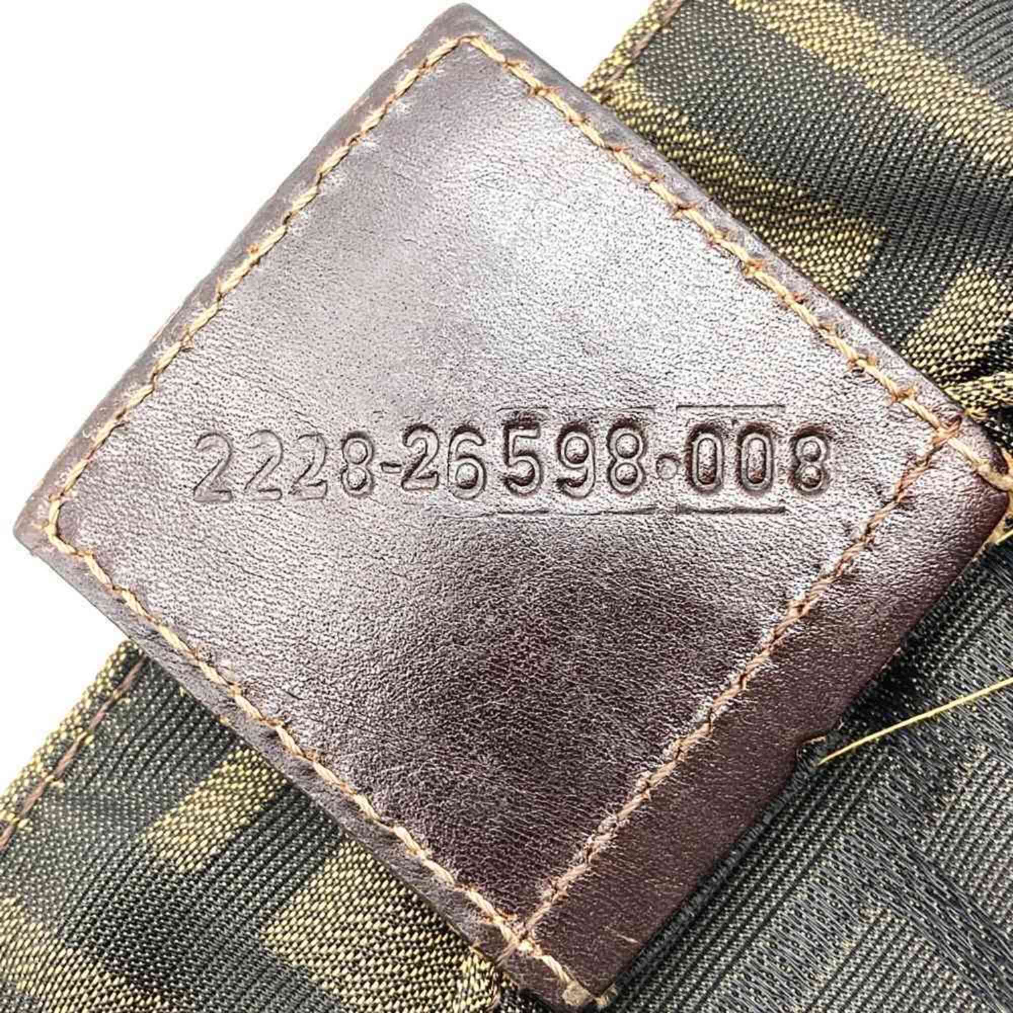 Fendi Brown Nylon Shoulder Bag Tote Bag (Pre-Owned)