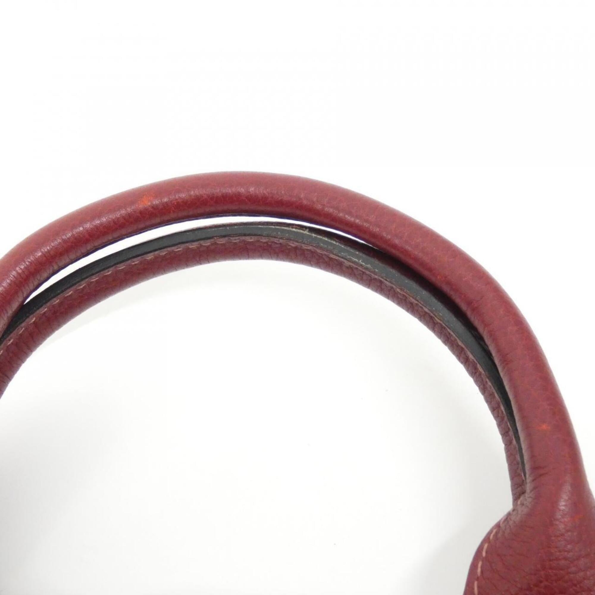 Hermes Rouge H Canvas Handbag (Pre-Owned)