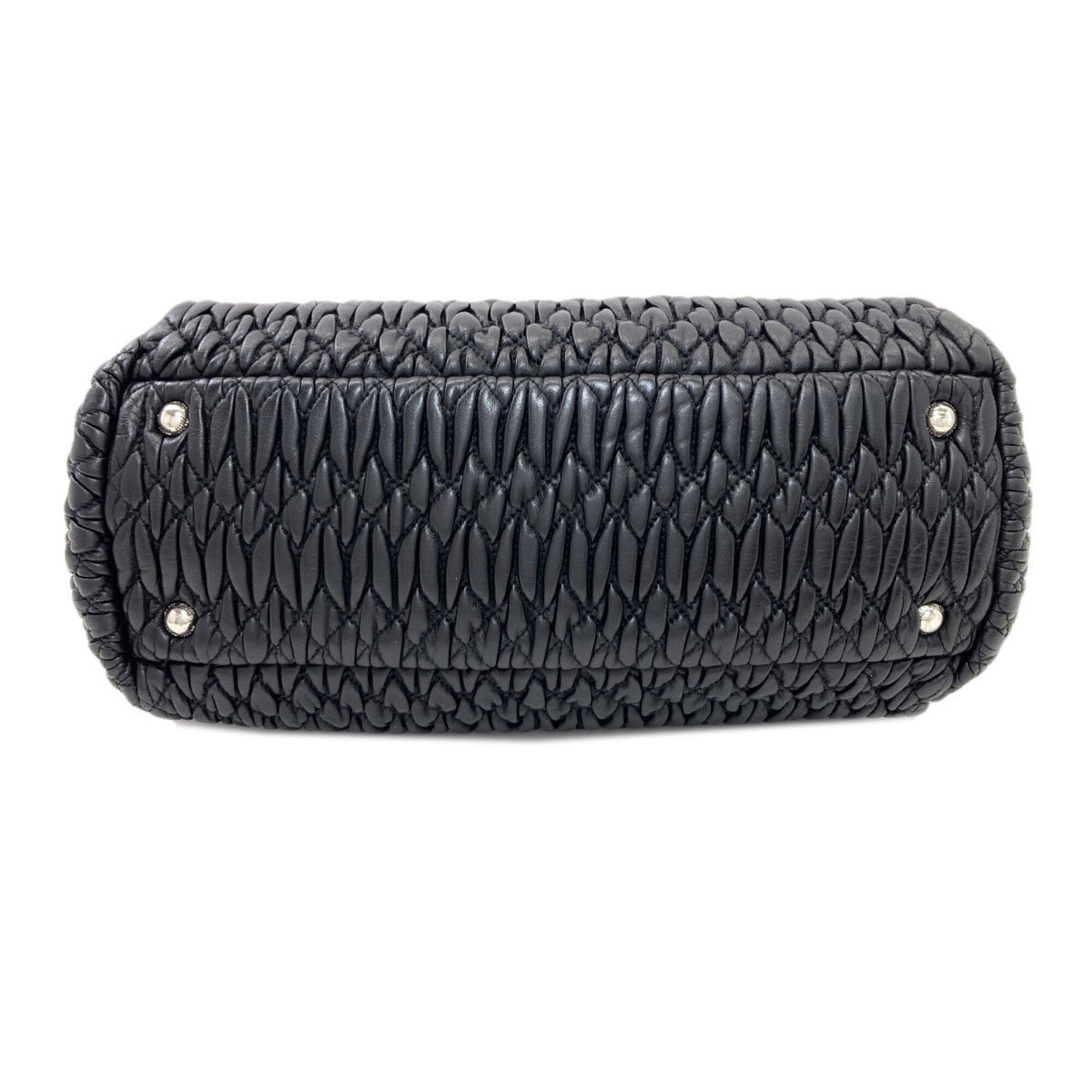 Miu Miu Black Leather Tote Bag (Pre-Owned)