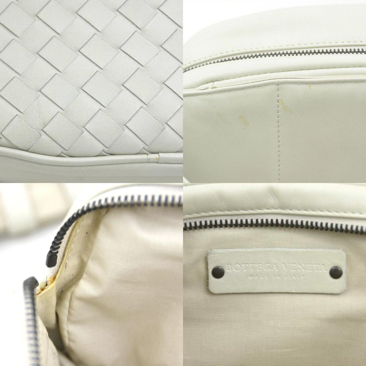 Bottega Veneta Ivory Intrecciato Fanny Pack (Pre-Owned)