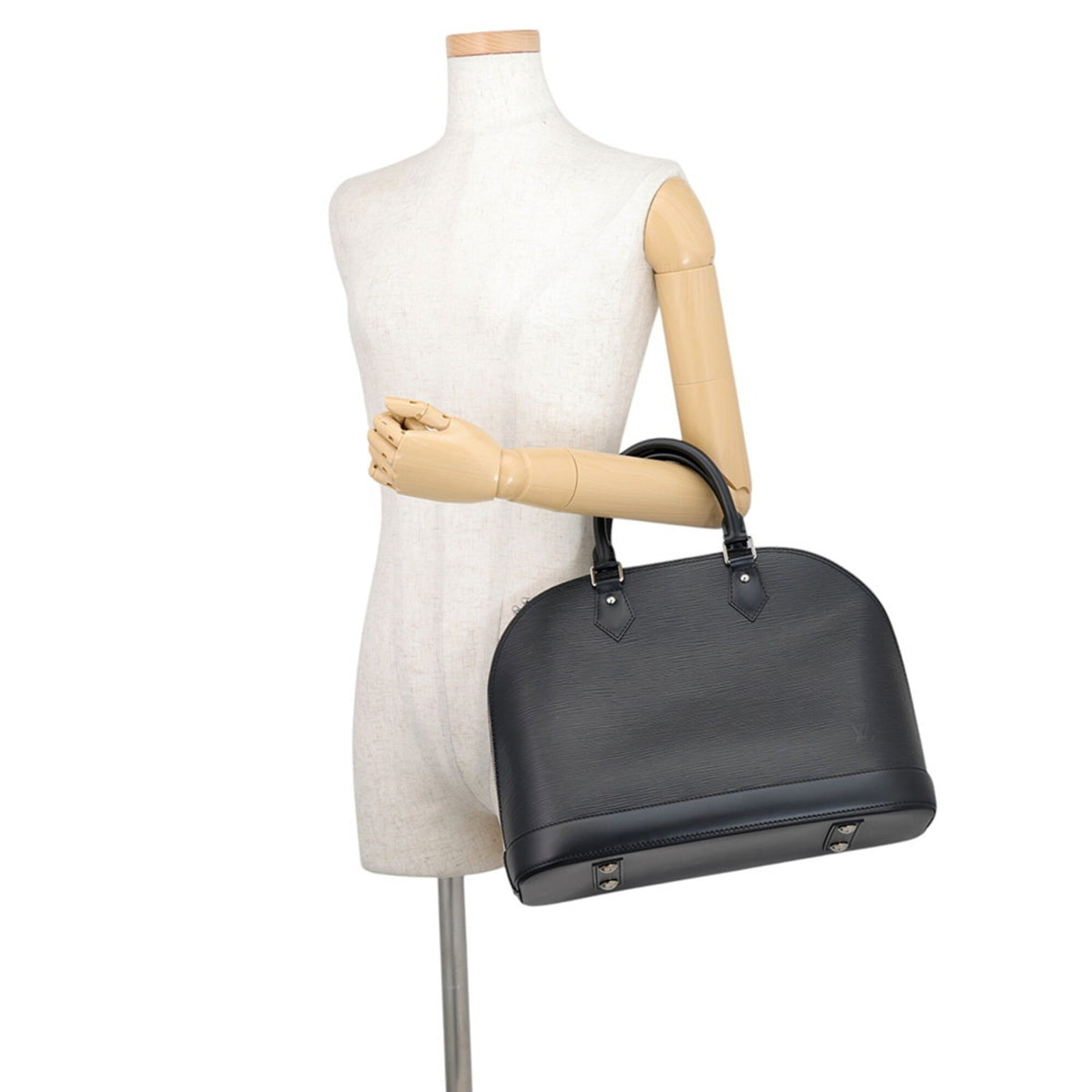 Louis Vuitton Epi Black Noir Epi Leather Handbag (Pre-Owned)