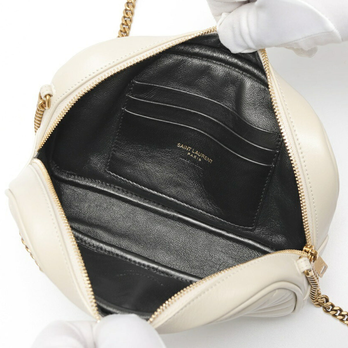Saint Laurent Ivory White Leather Shoulder Bag (Pre-Owned)