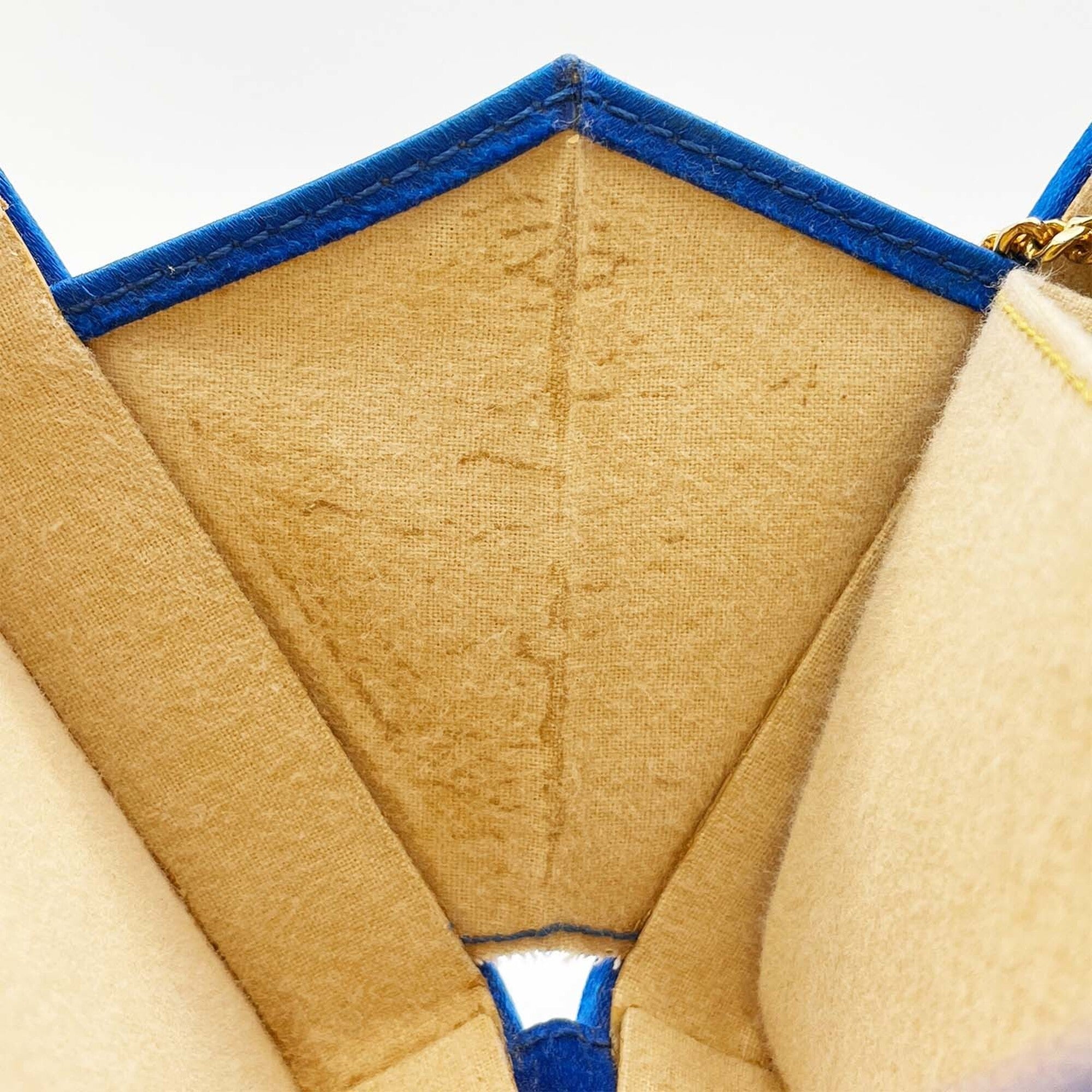 Loewe Blue Satin Clutch Bag Shoulder Bag (Pre-Owned)