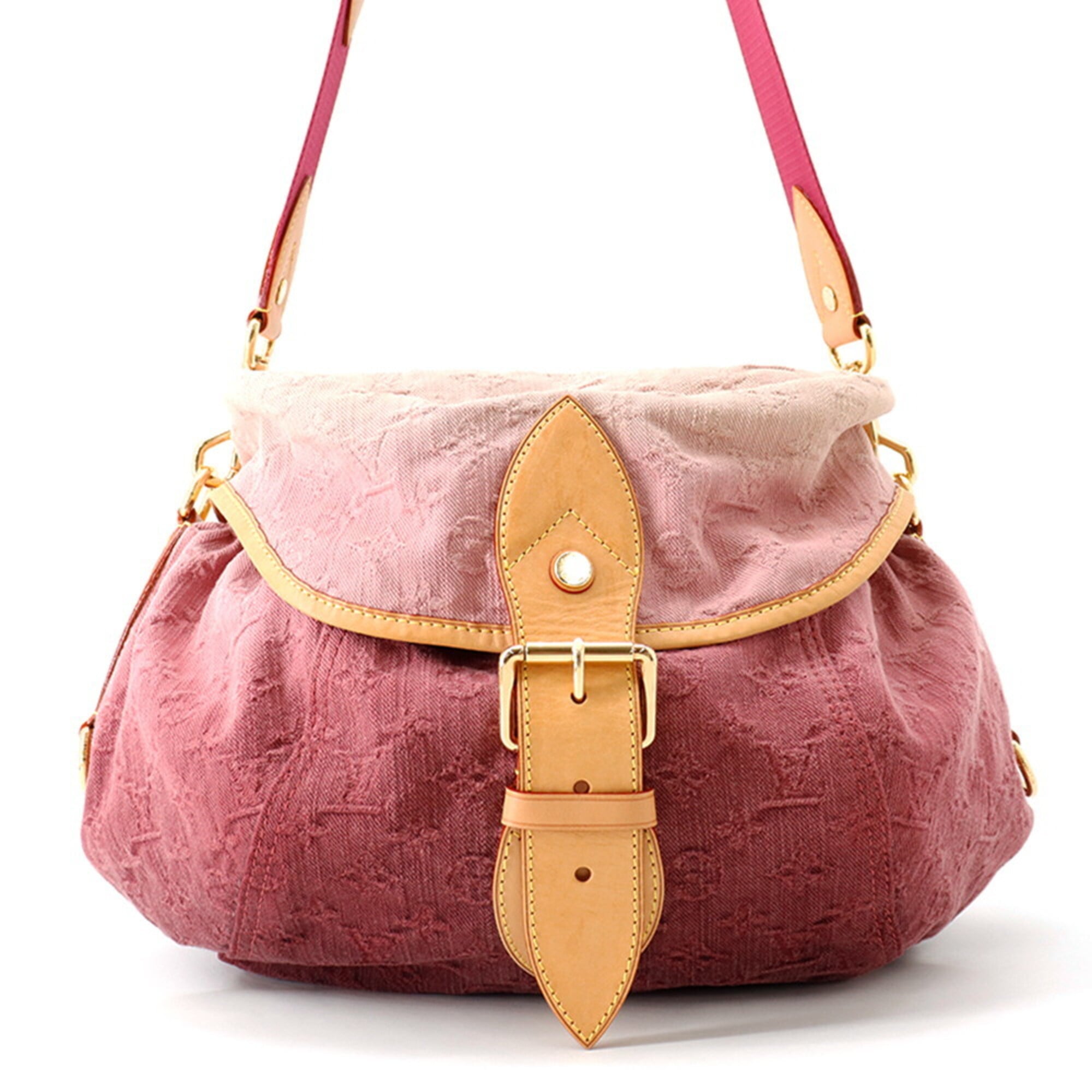 Louis Vuitton Rouge Fauviste Monogram Denim Shoulder Bag (Pre-Owned)