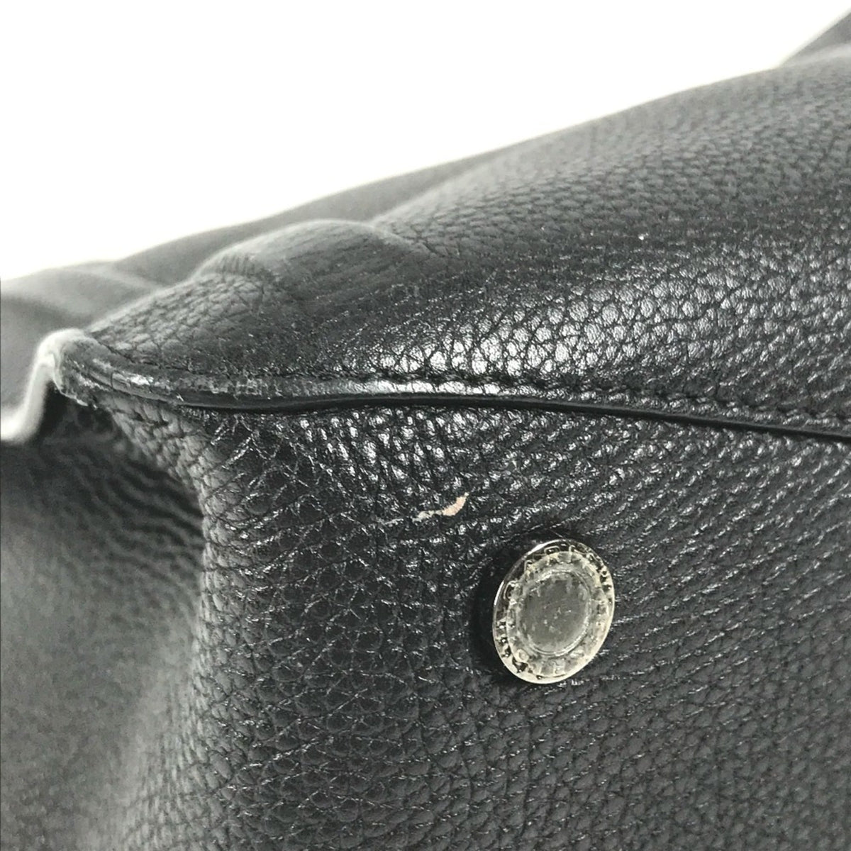 Bvlgari Black Leather Shoulder Bag Tote Bag (Pre-Owned)