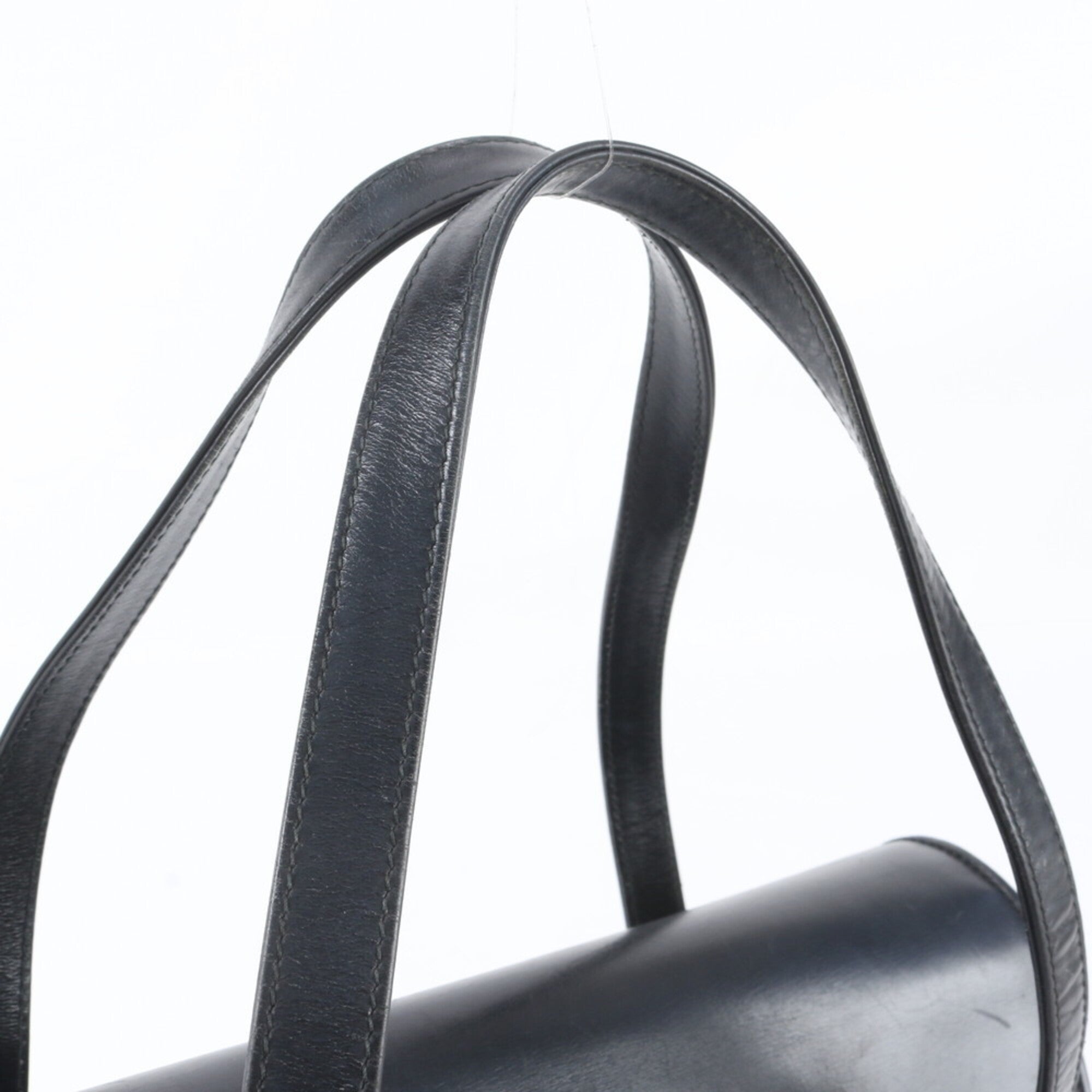 Gucci Black Leather Handbag Tote Bag (Pre-Owned)