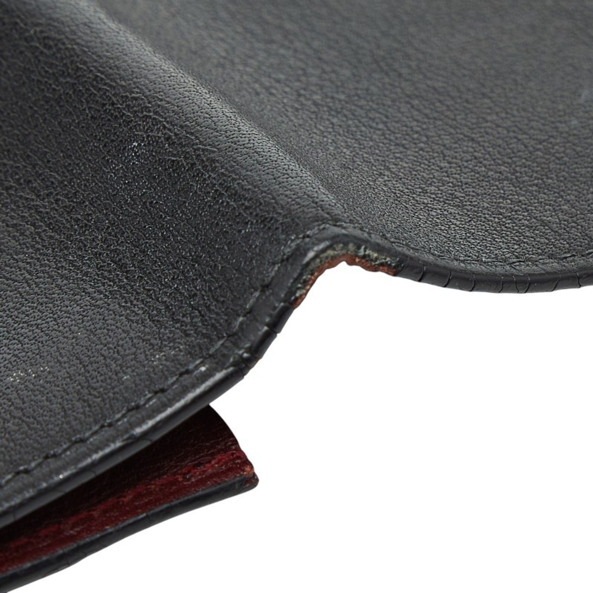 Cartier Black Leather Long Bill Wallet (Bi-Fold) (Pre-Owned)