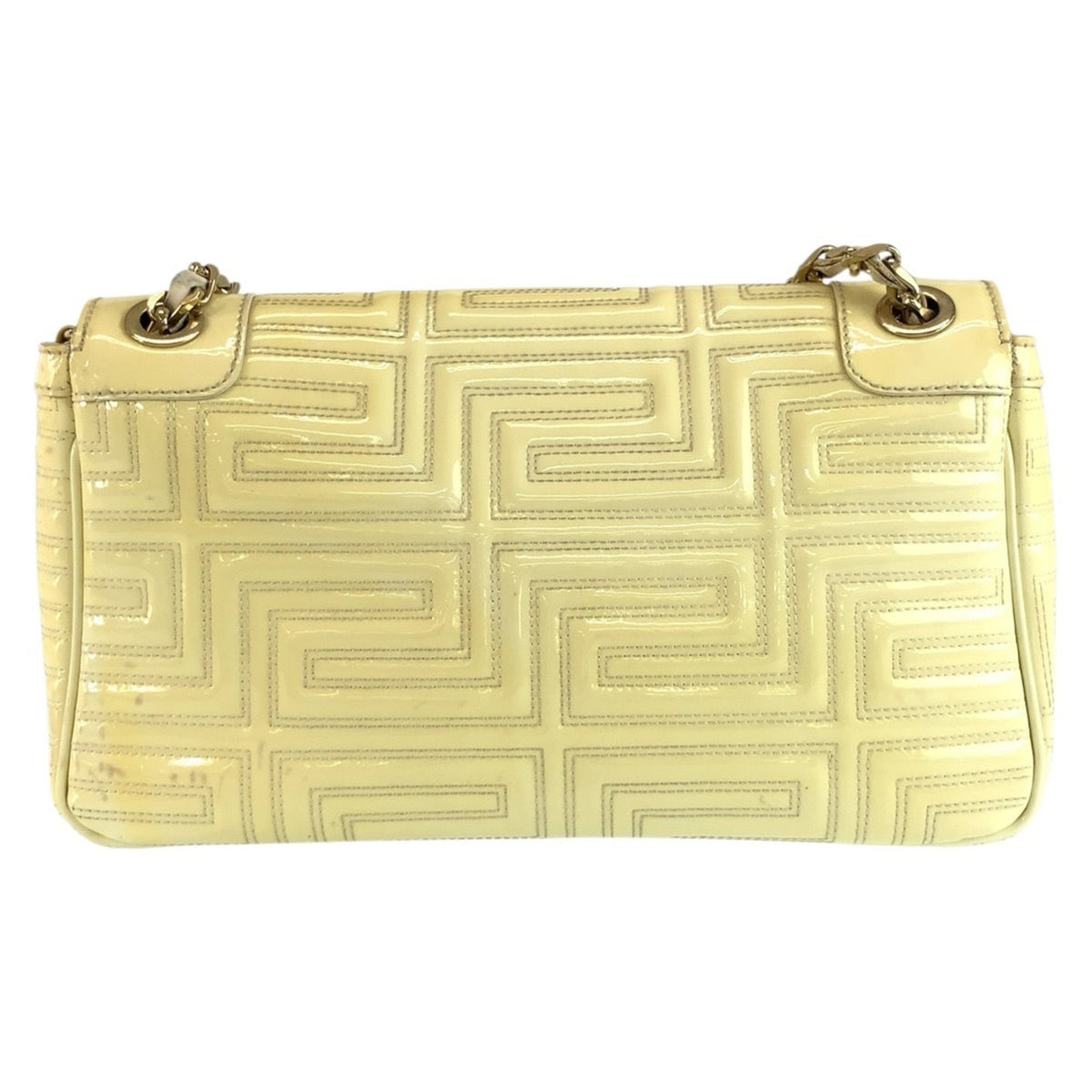 Versace Yellow Leather Pochette Shoulder Bag (Pre-Owned)