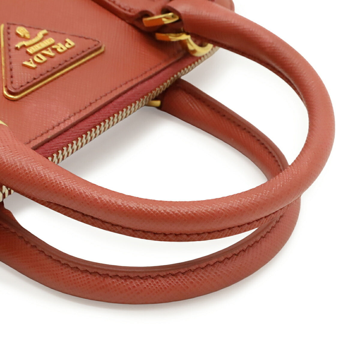Prada Pink Leather Handbag Shoulder Bag (Pre-Owned)