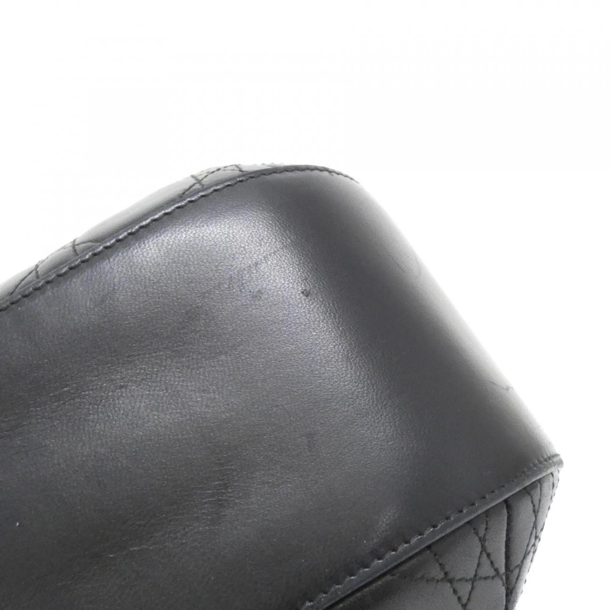 Christian Dior Black Leather Shoulder Bag (Pre-Owned)