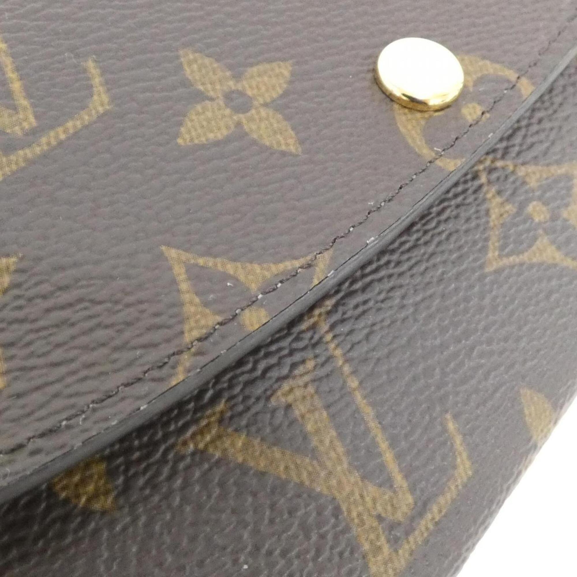 Louis Vuitton Monogram Marron Rose Ballerine Coated Canvas Long Wallet (Bi-Fold) (Pre-Owned)