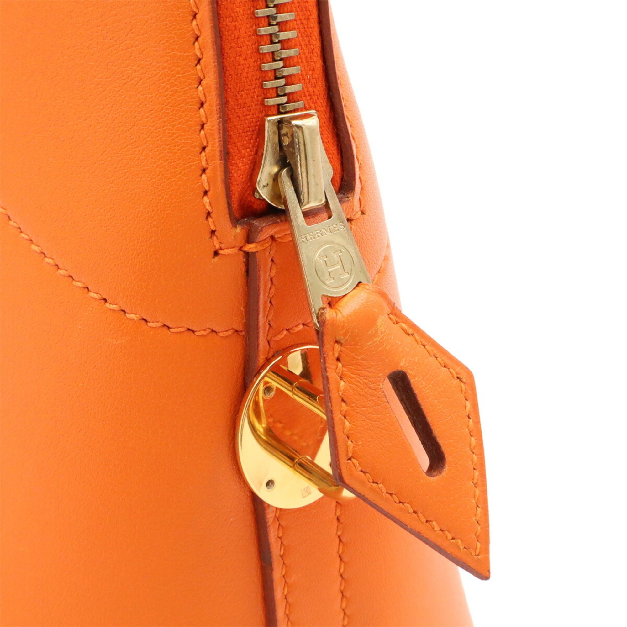 Hermes Orange Gulliver Leather Handbag Shoulder Bag (Pre-Owned)