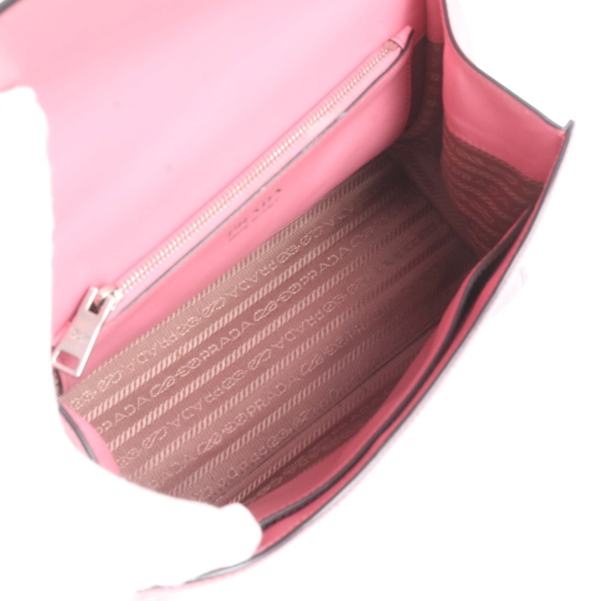 Prada Pink Leather Handbag Shoulder Bag Tote Bag (Pre-Owned)