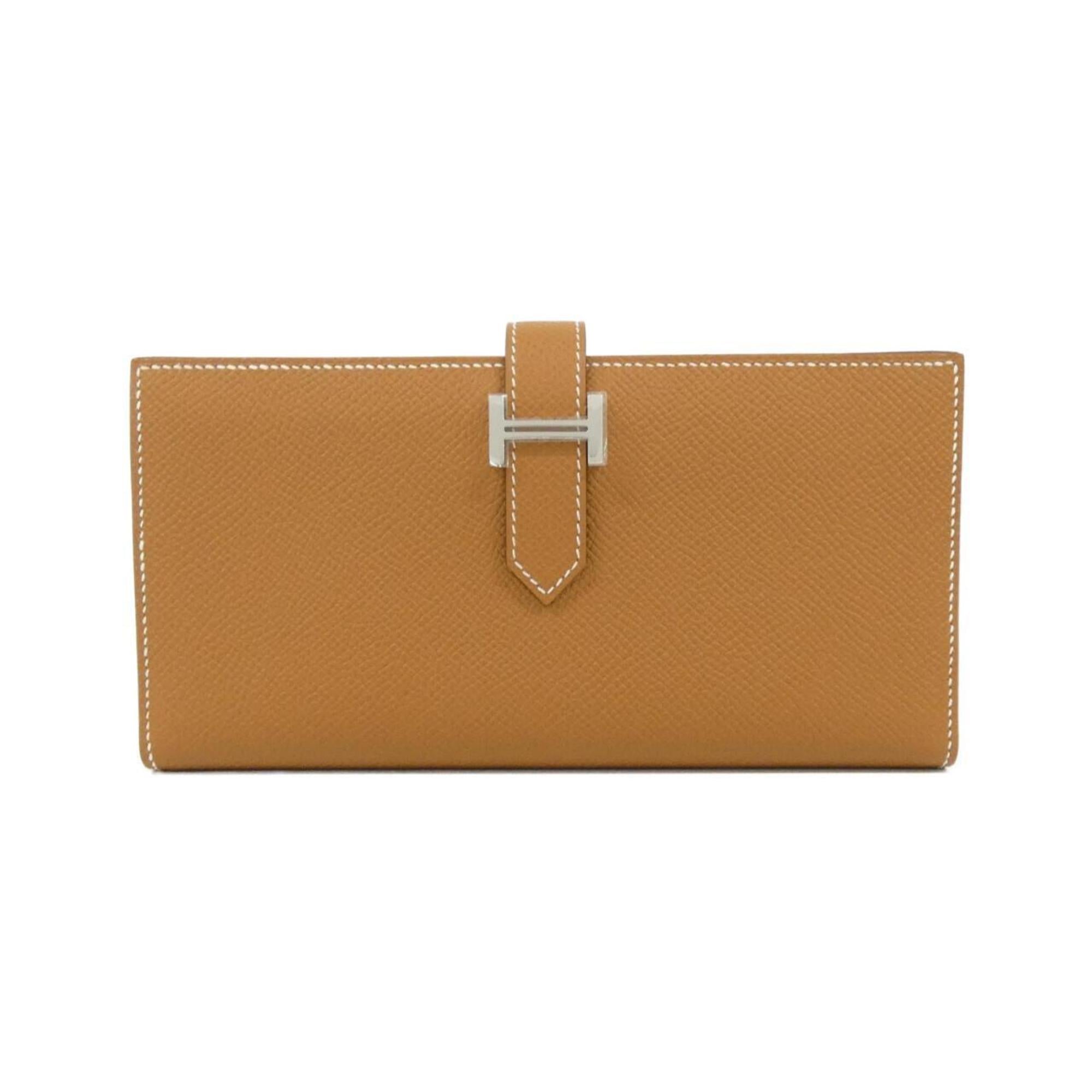 Hermes Gold Epsom Leather Long Wallet (Bi-Fold) (Pre-Owned)
